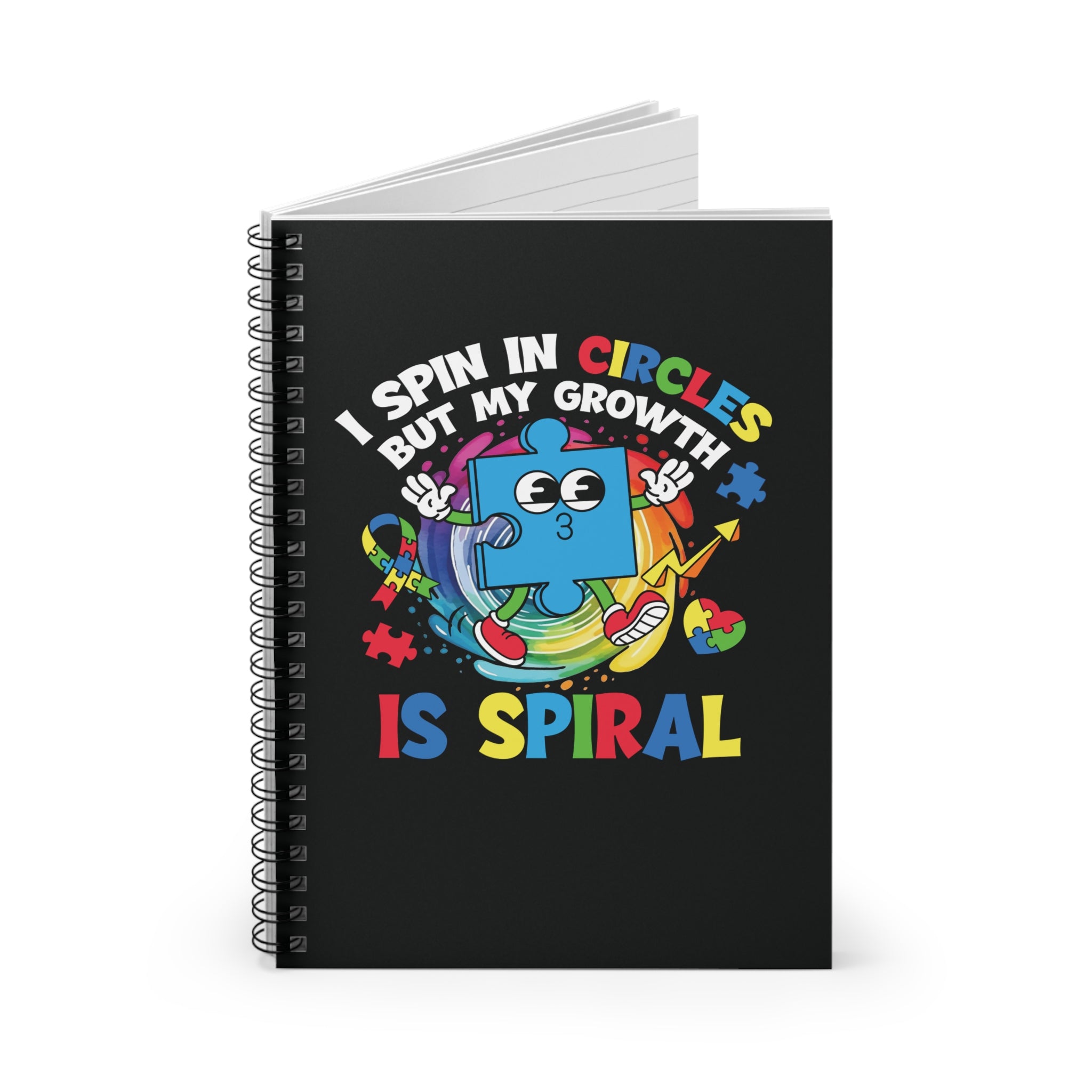 I Spin In Circles Spiral Notebook - Ruled Line