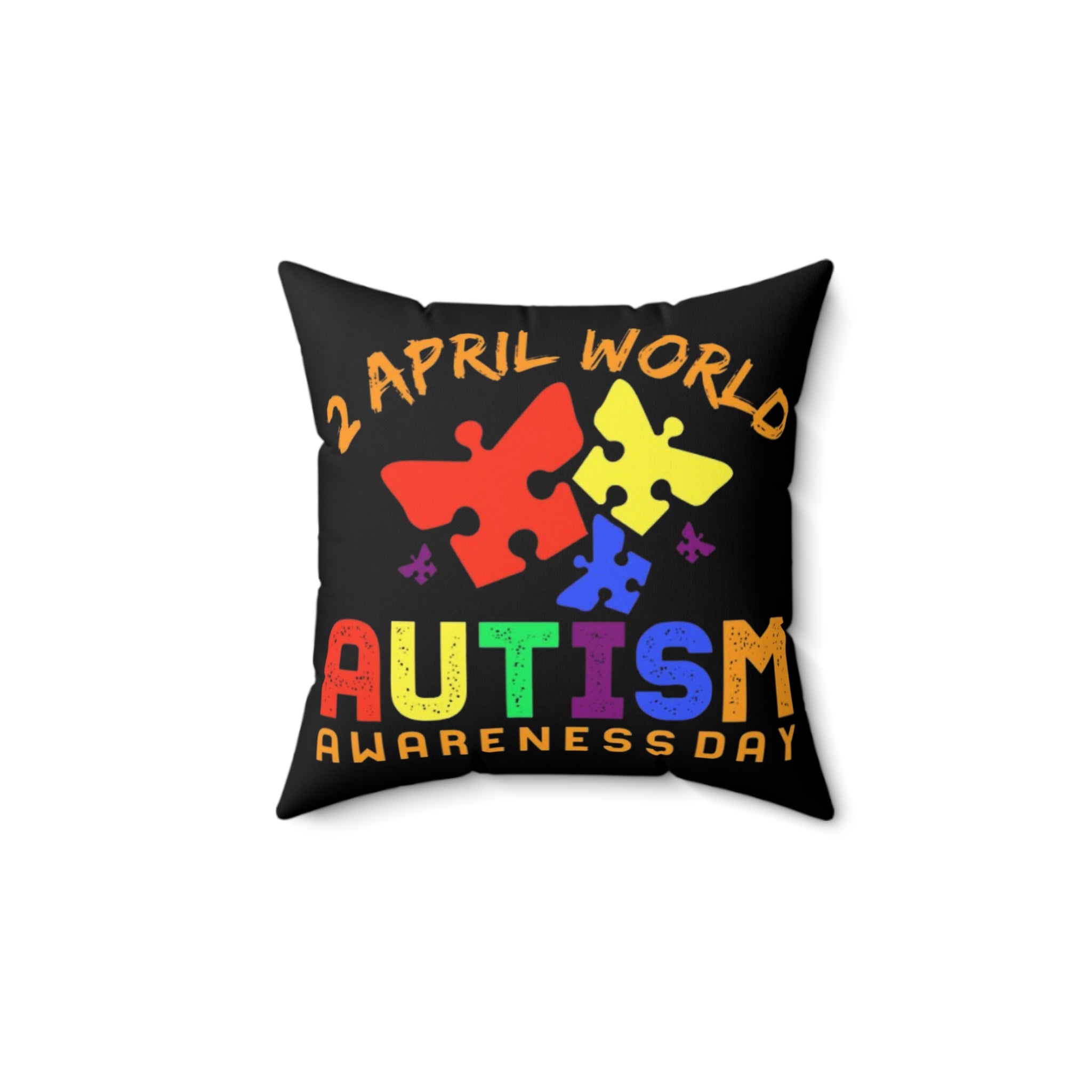 Autism Awareness Day Nonverbal Austim Spun Polyester Square Pillow