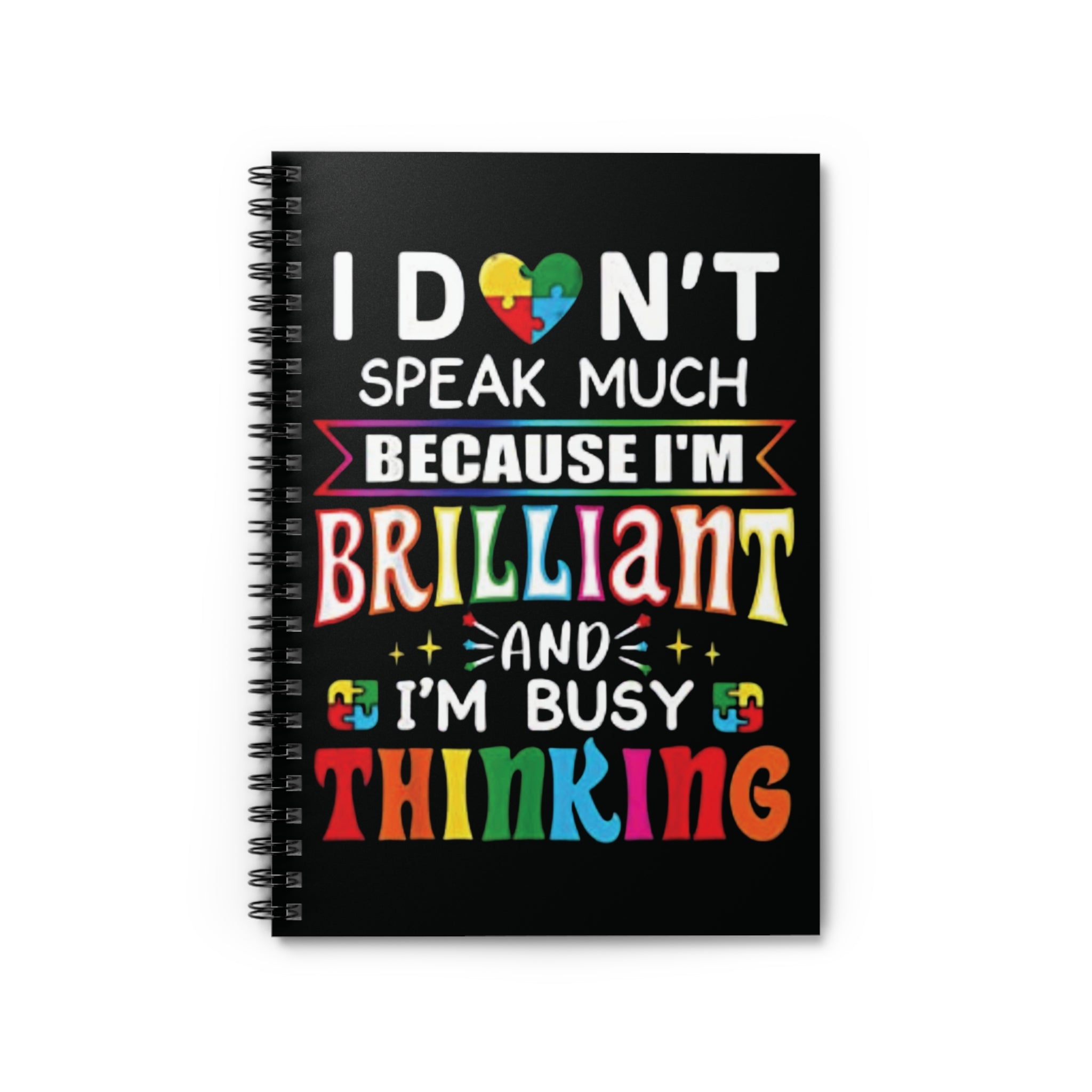 I Don't Speak Much, Spiral Notebook - Ruled Line
