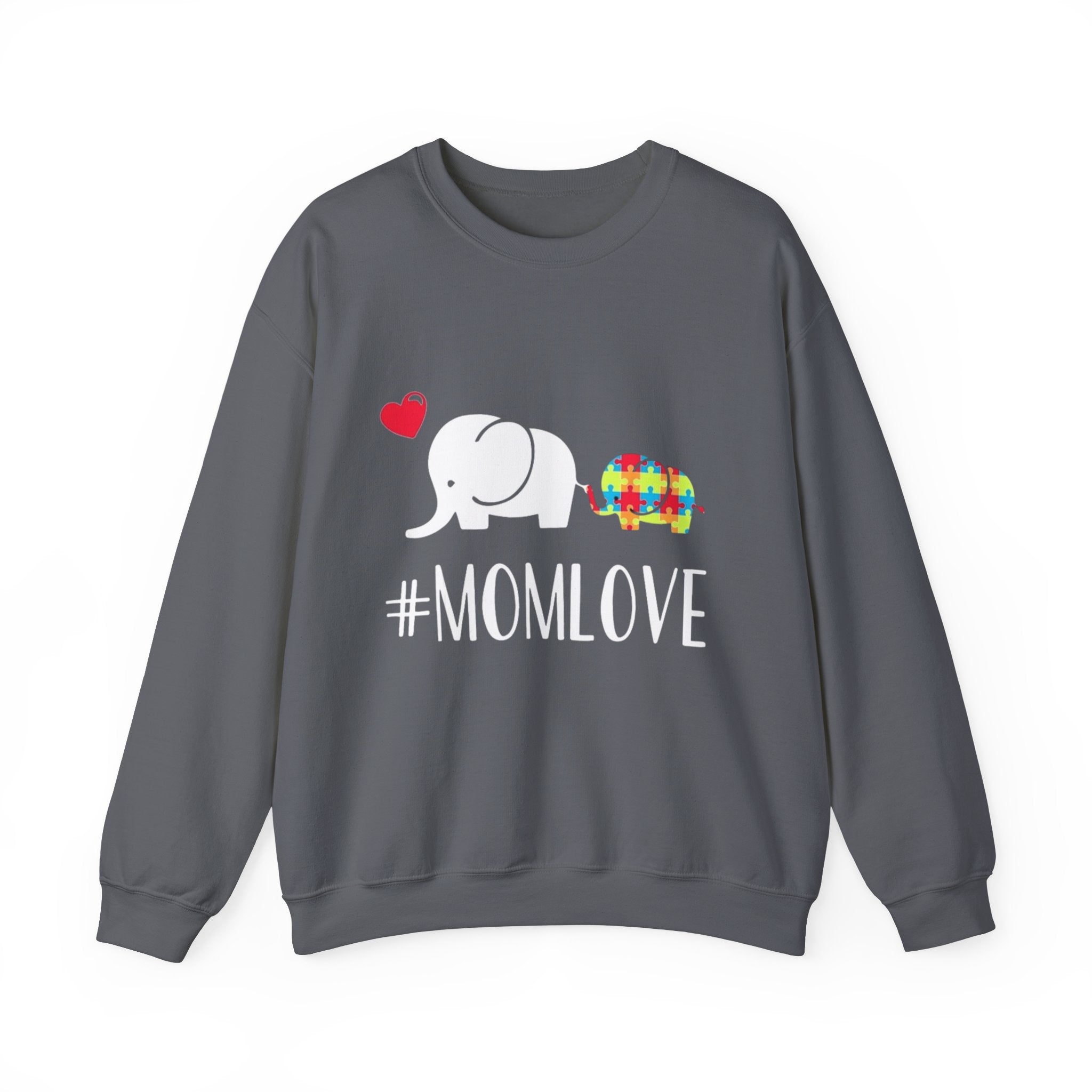 Mom Love, Autism Awareness Adult Sweatshirt
