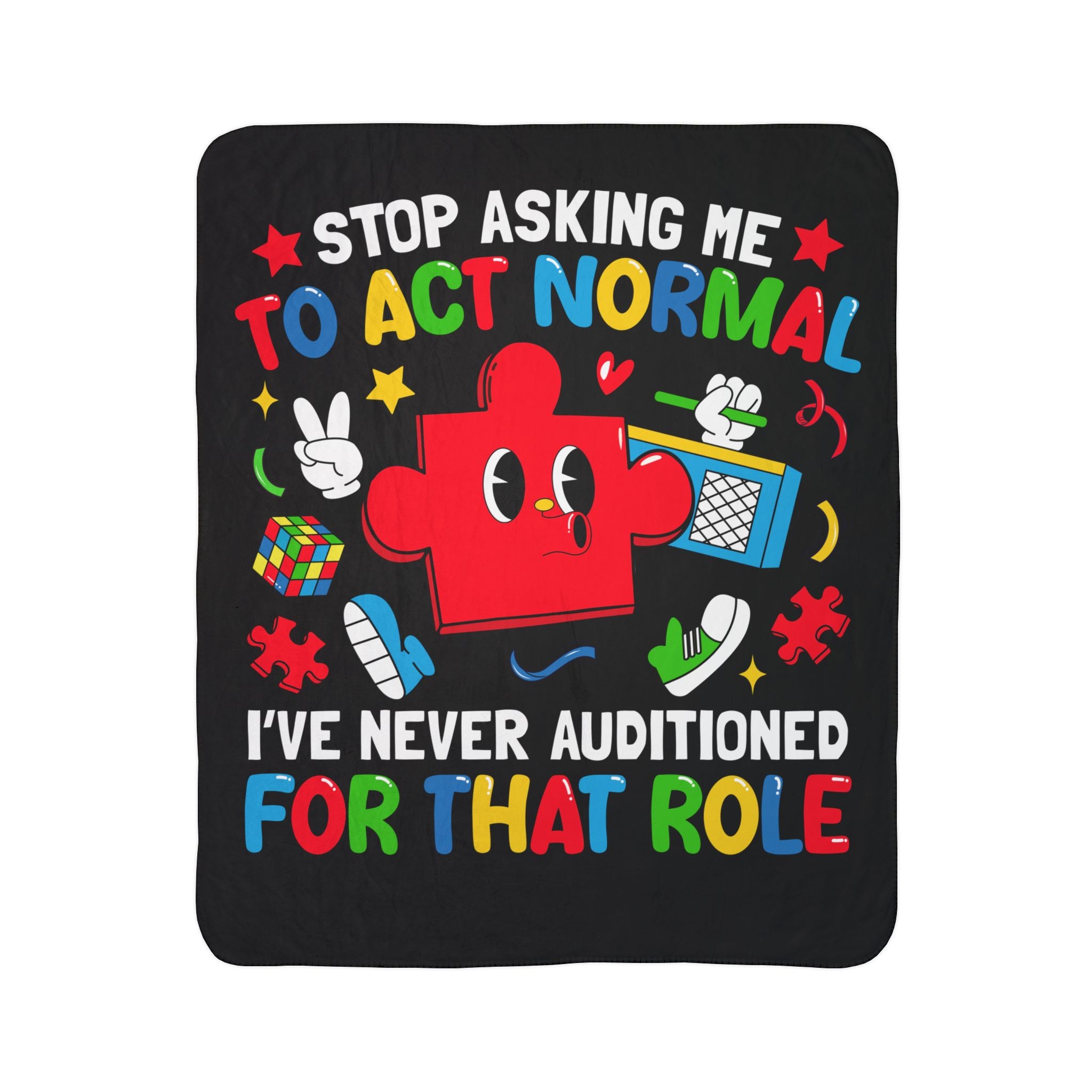 To Act Normal Fleece Sherpa Blanket