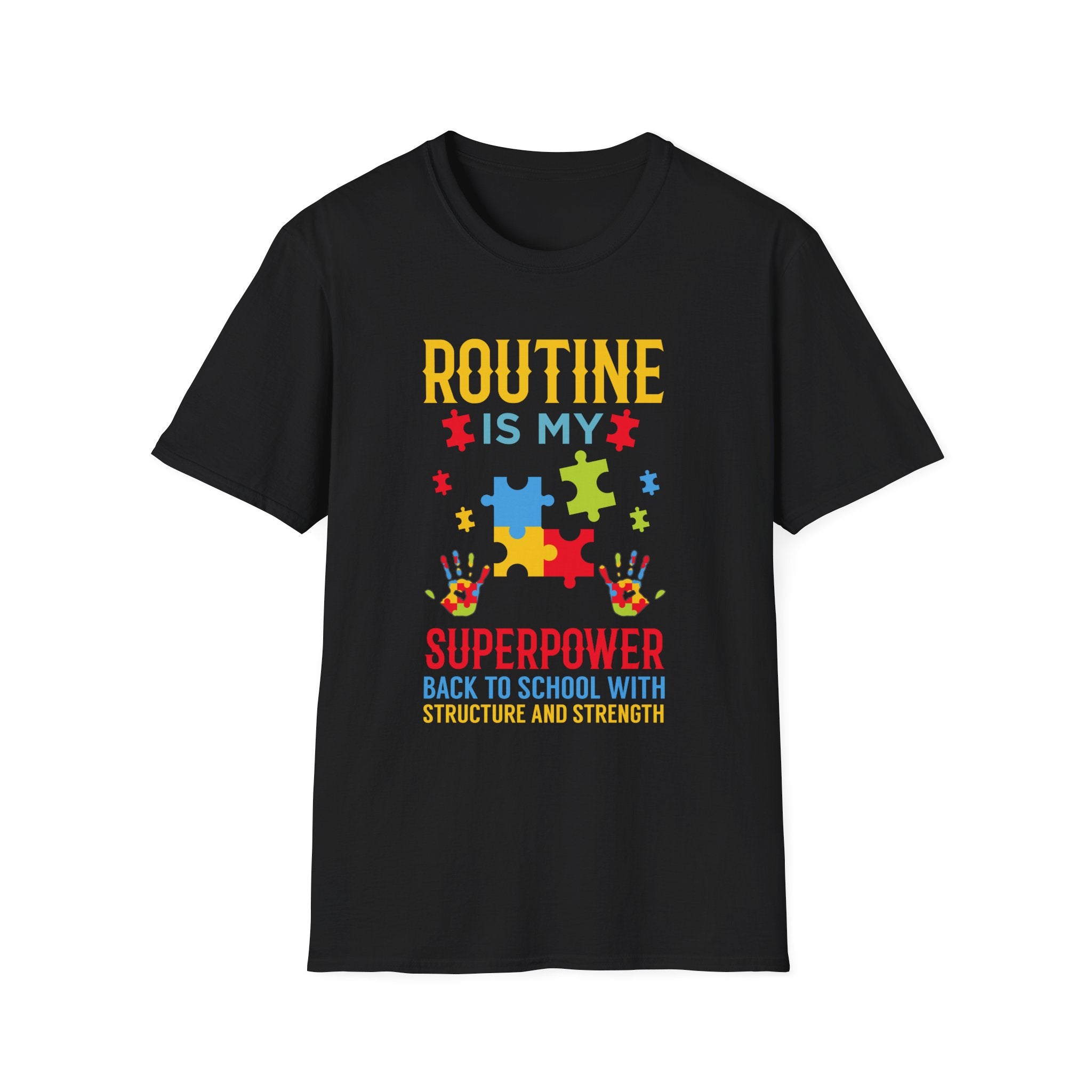 Routine is my Superpower Autism Awareness , Adult T-Shirt