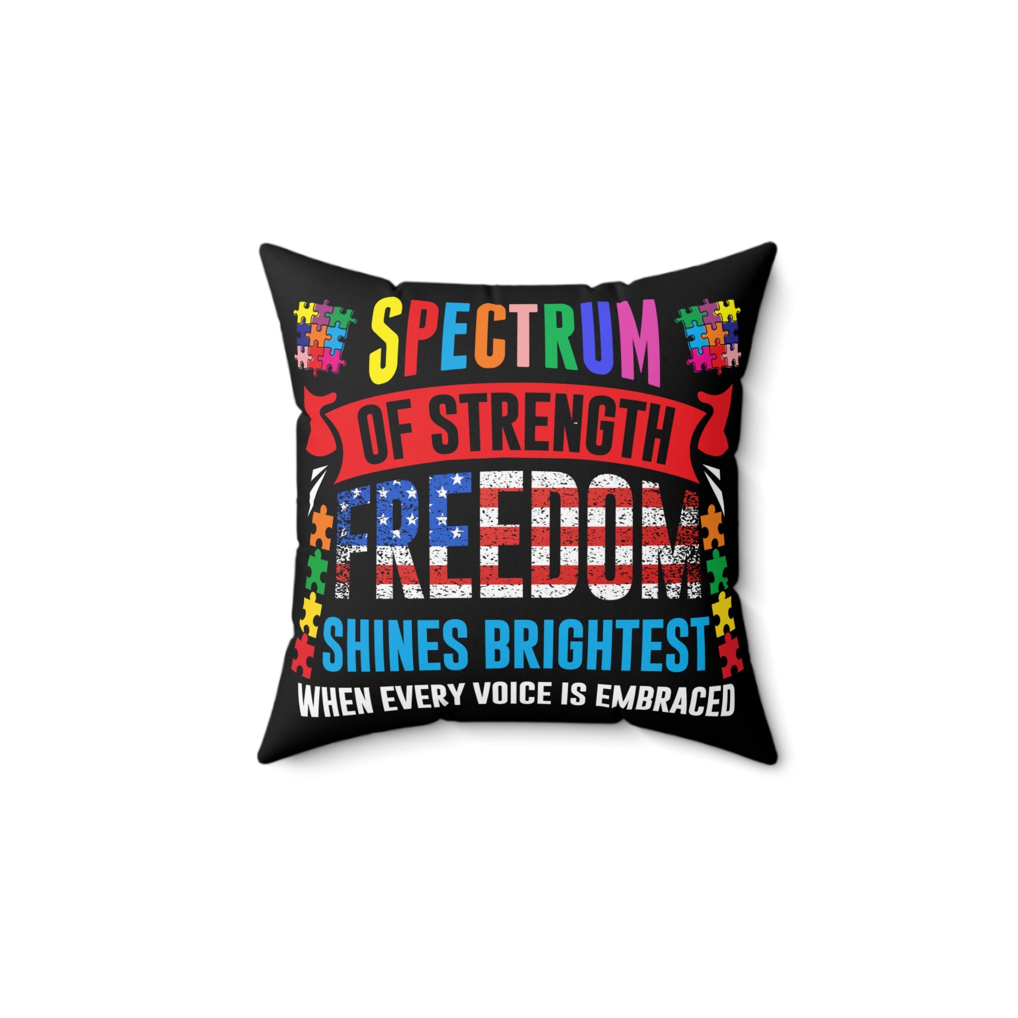 Spectrum Of the Strength Spun Polyester Square Pillow
