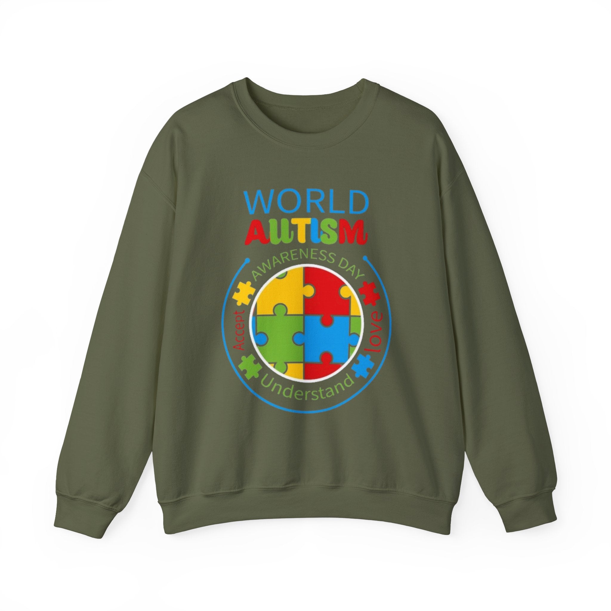 World Autism, Autism Awareness Adult Sweatshirt