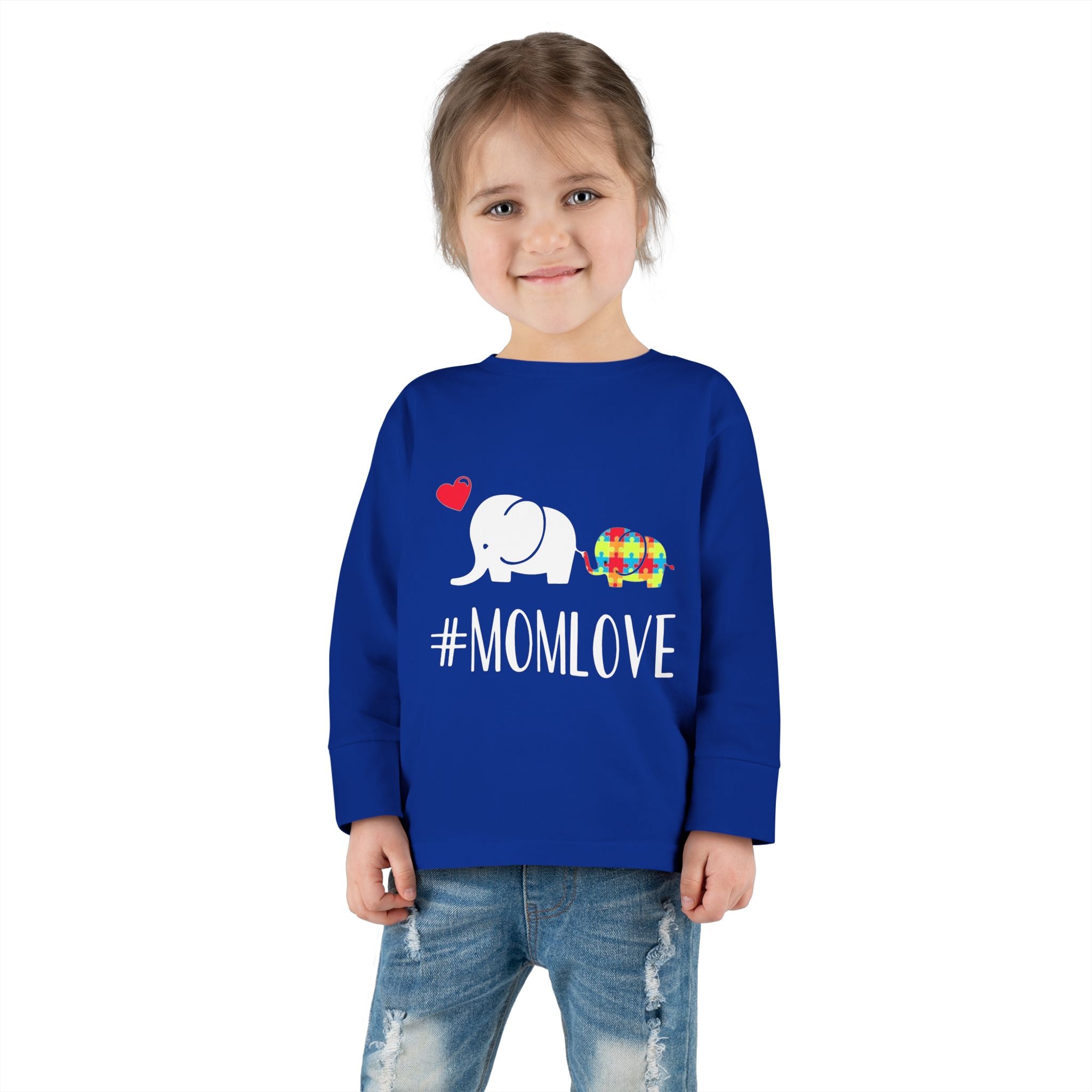 Mom Love, Autism Awareness, Toddler Long Sleeve Tee