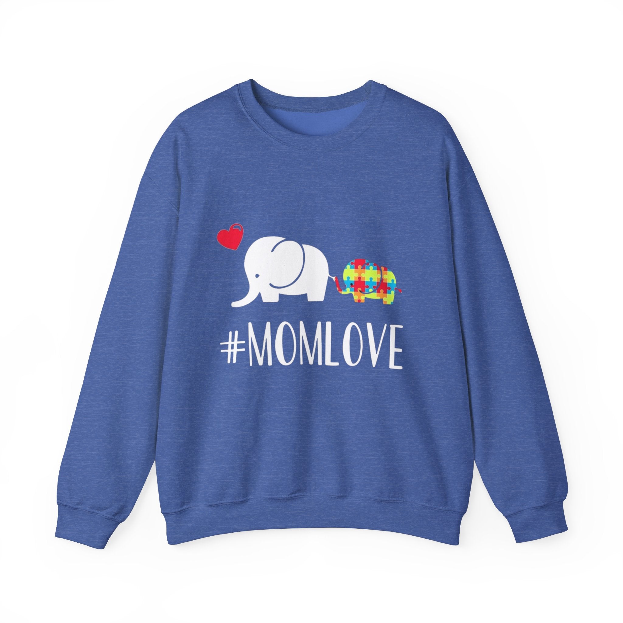 Mom Love, Autism Awareness Adult Sweatshirt