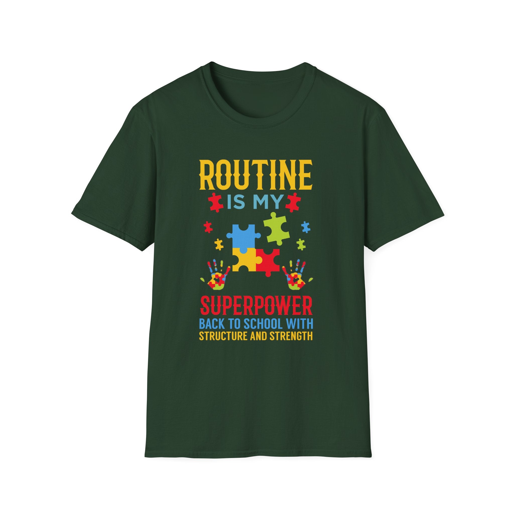 Routine is my Superpower Autism Awareness , Adult T-Shirt