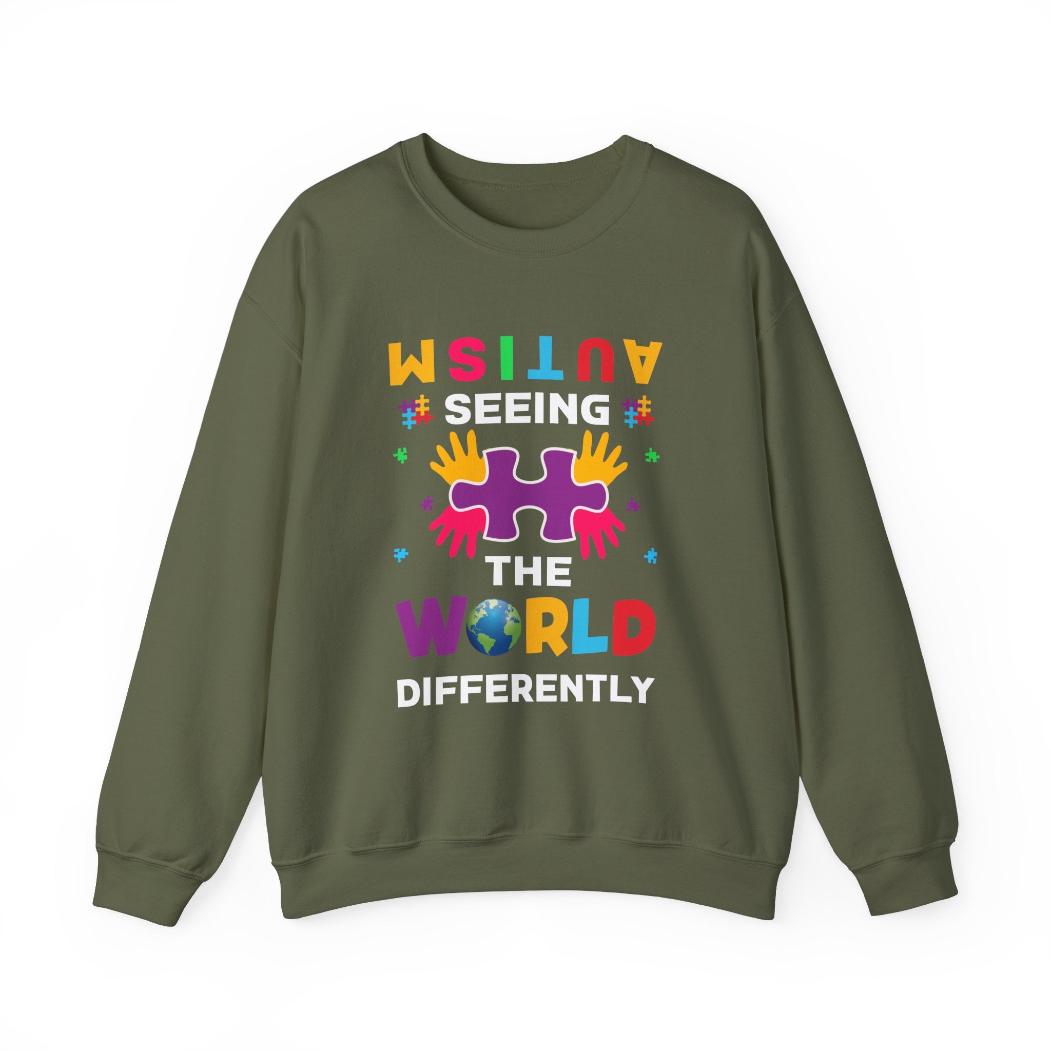 Seeing the World Differently, Autism Awareness Adult Sweatshirt