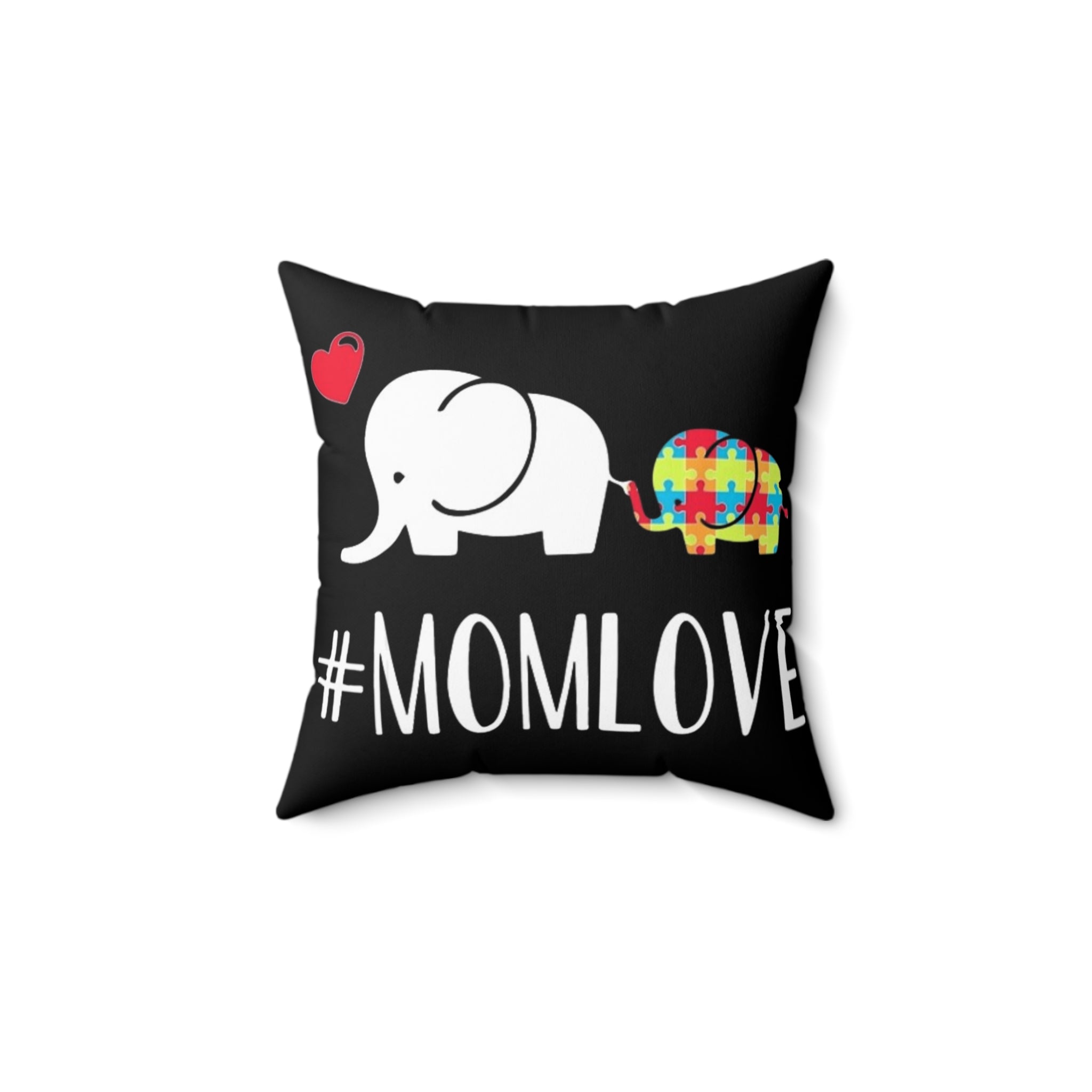 Mom Love Nonverbal Austim Spun Polyester Square Pillow
