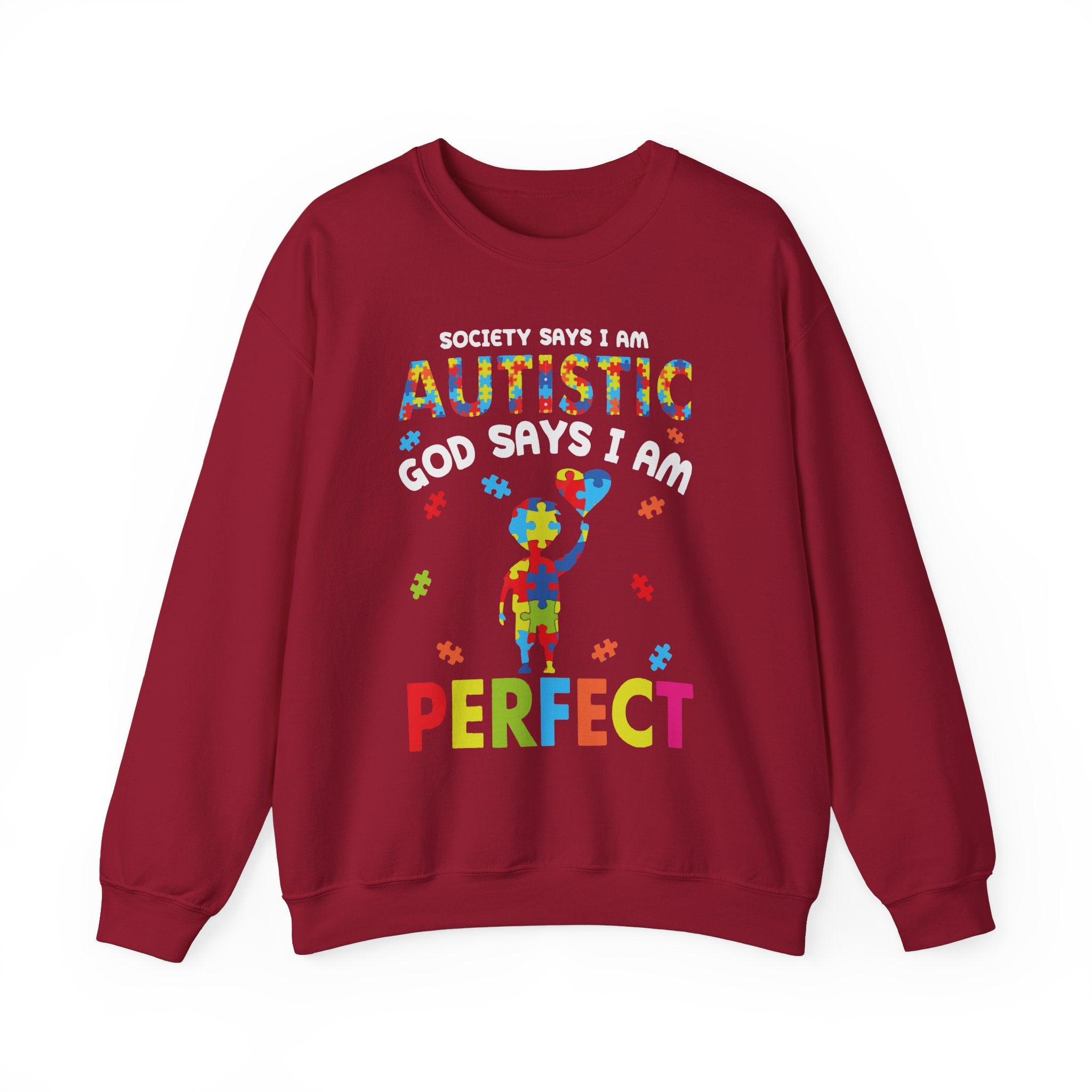 Society Say I Am Autistic, Autism Awareness Adult Sweatshirt
