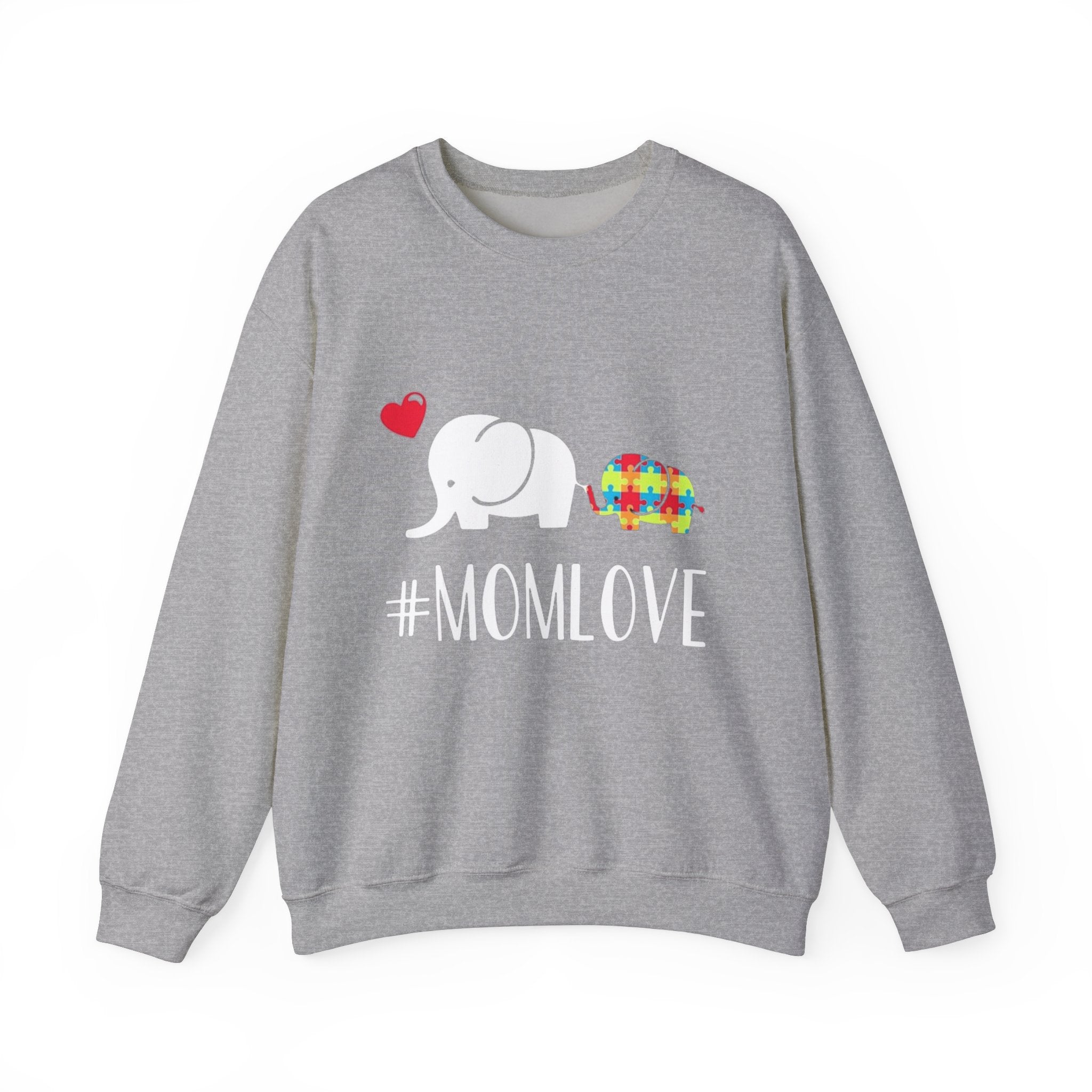 Mom Love, Autism Awareness Adult Sweatshirt