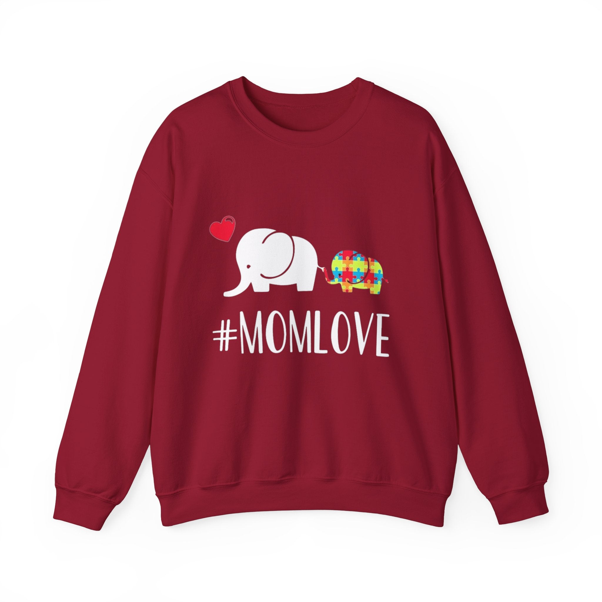 Mom Love, Autism Awareness Adult Sweatshirt