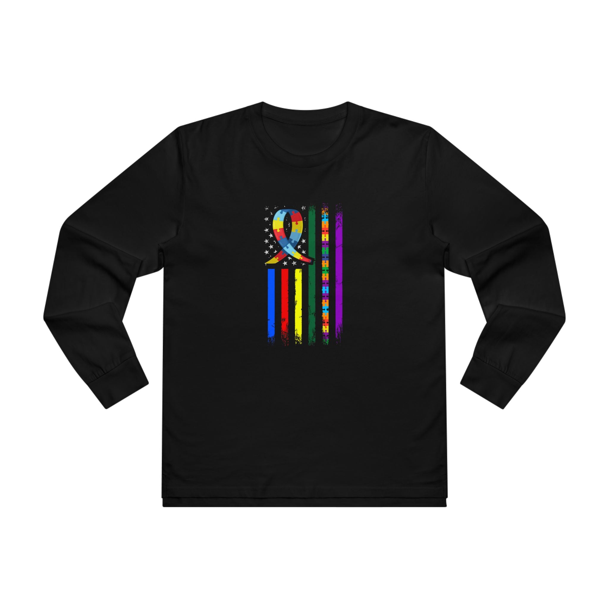 America Stands for Kids with Autism Long Sleeve Adult Shirt