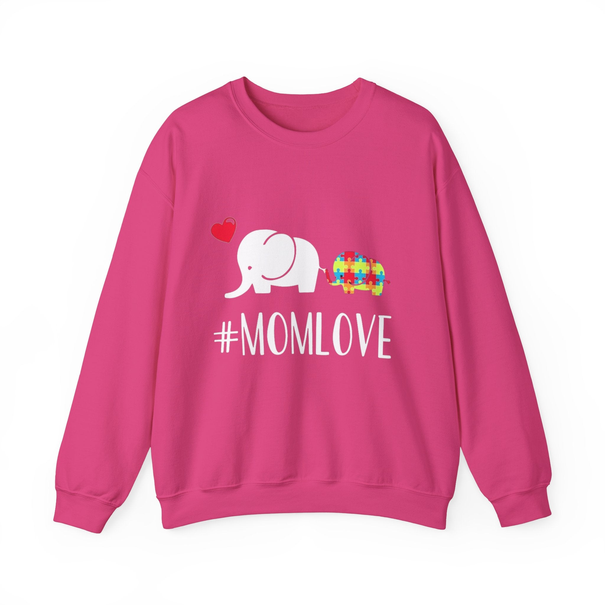 Mom Love, Autism Awareness Adult Sweatshirt
