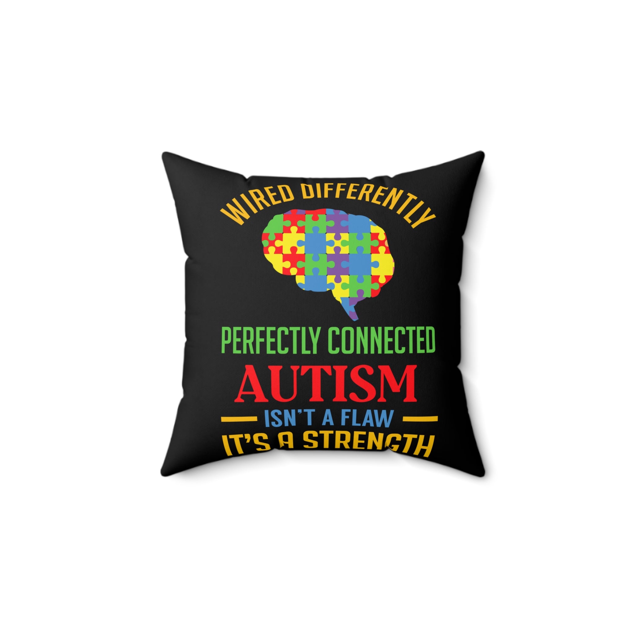 Wired Differently Spun Polyester Square Pillow