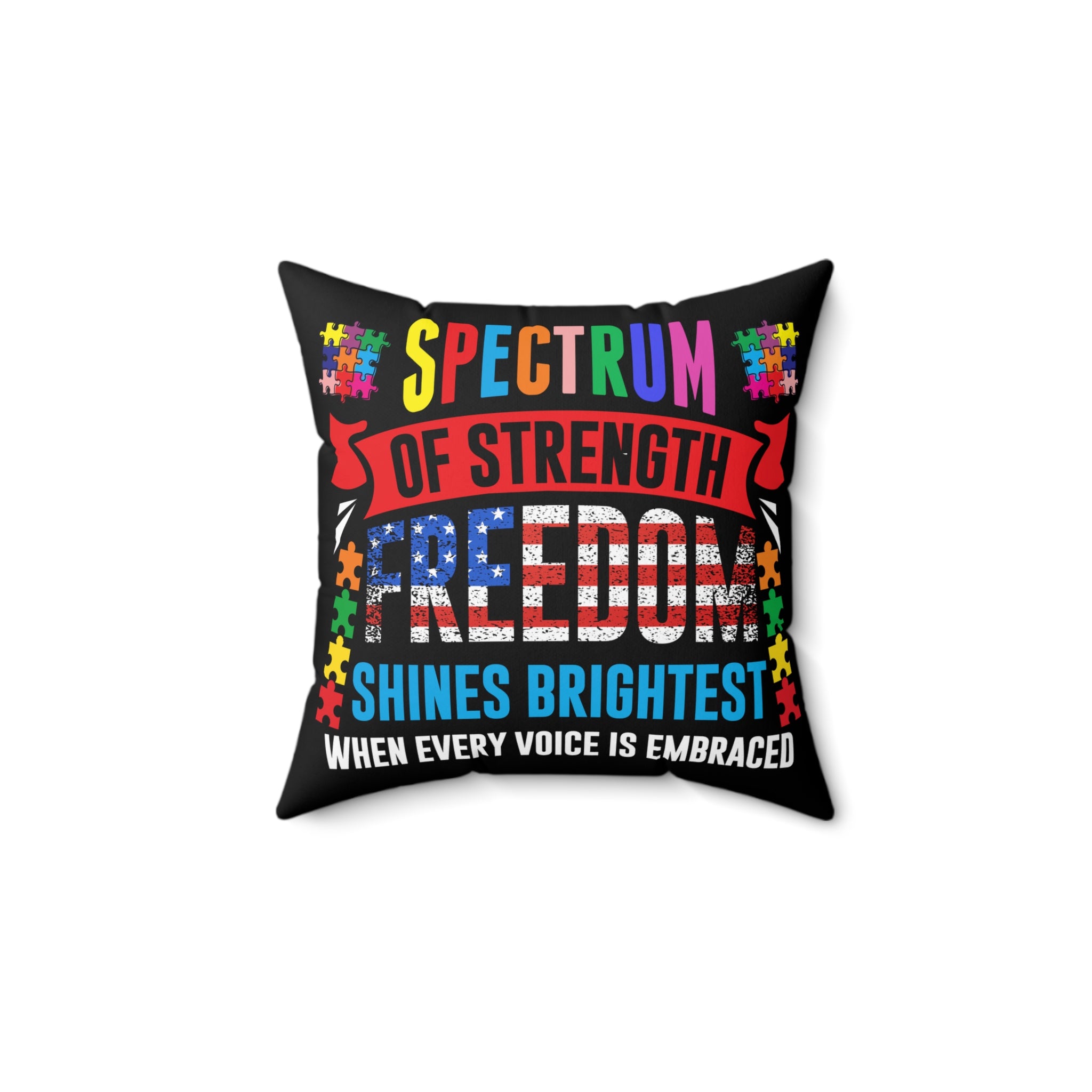 Spectrum Of the Strength Spun Polyester Square Pillow