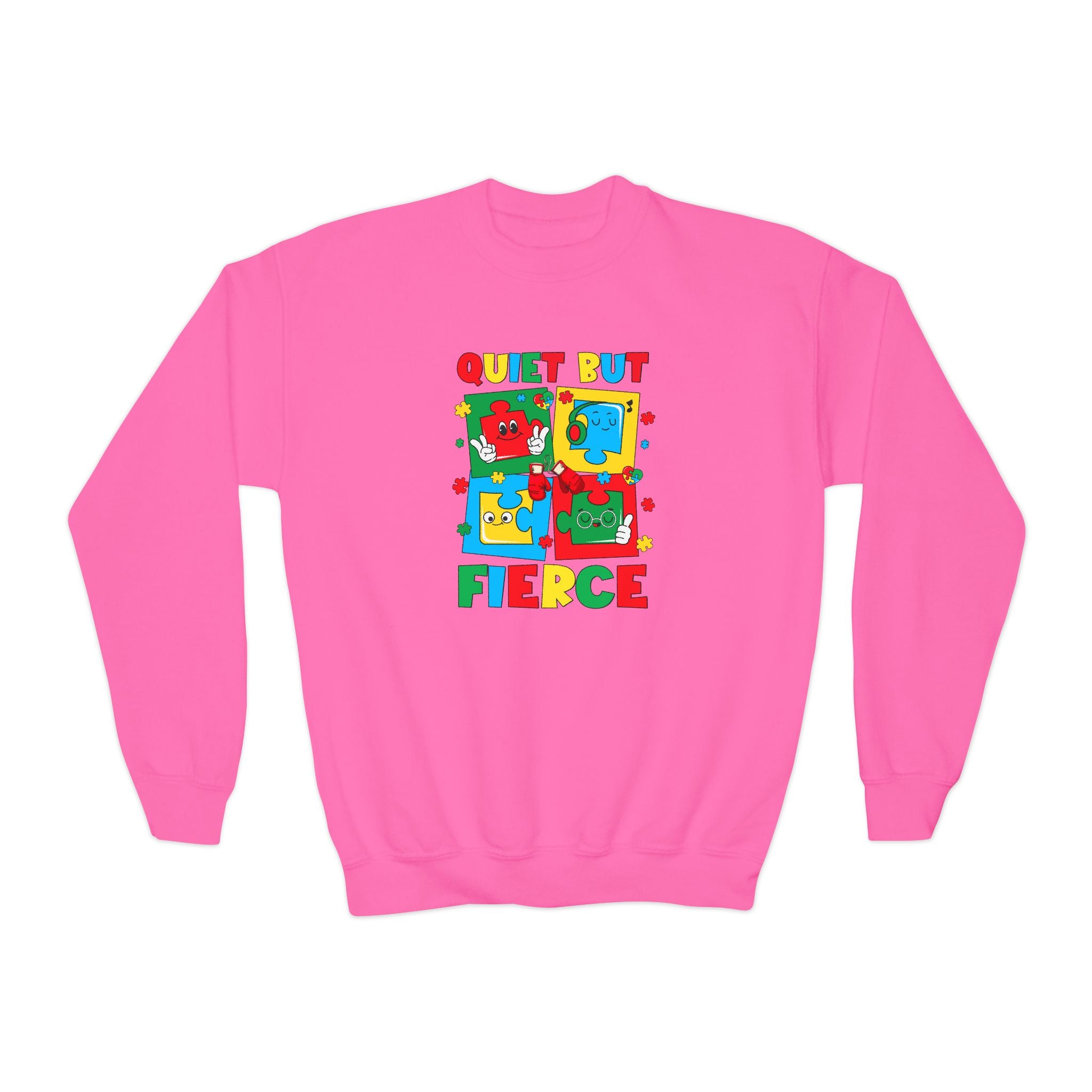 Quiet But Fierce, Youth Crewneck Sweatshirt