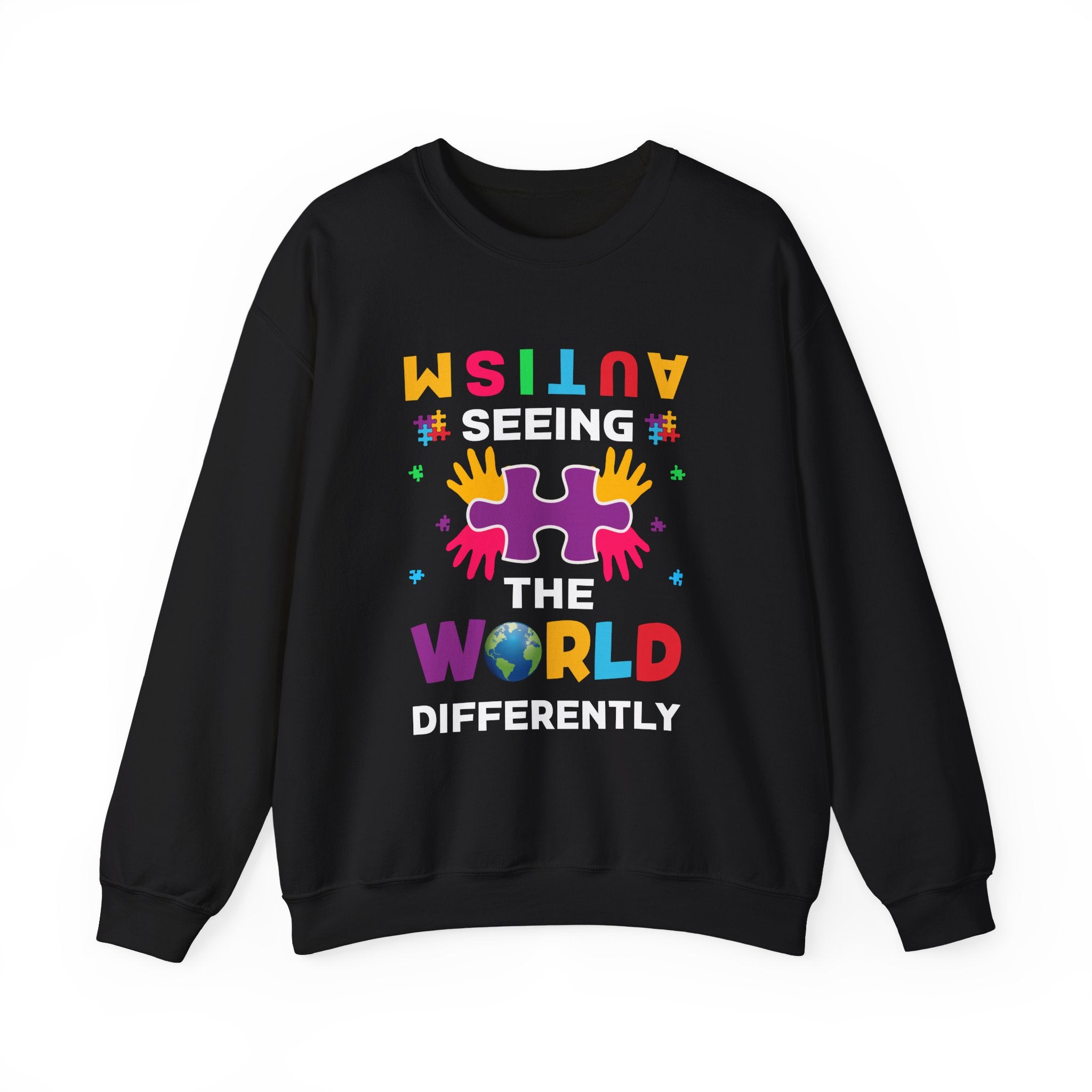 Seeing the World Differently, Autism Awareness Adult Sweatshirt