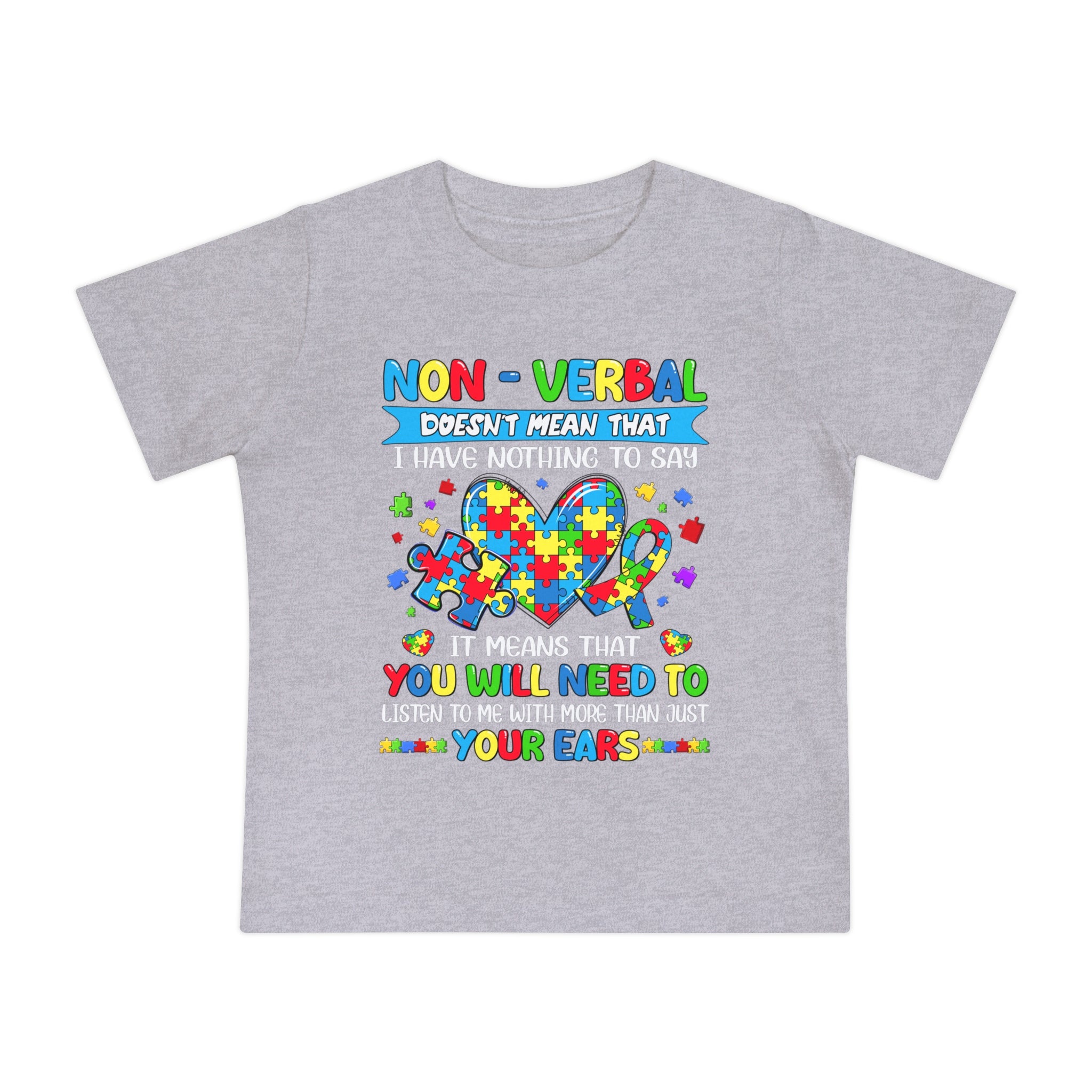 Non Verbal Autism Awarenss, Baby Short Sleeve T-Shirt