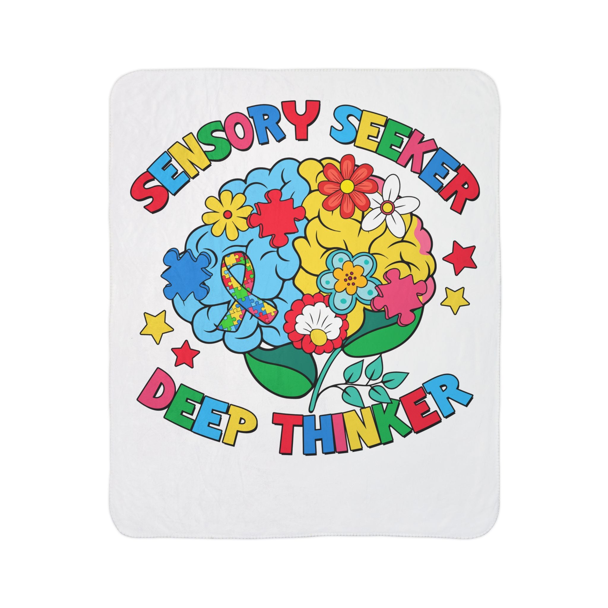 Deep Thinker Fleece Sherpa Blanket