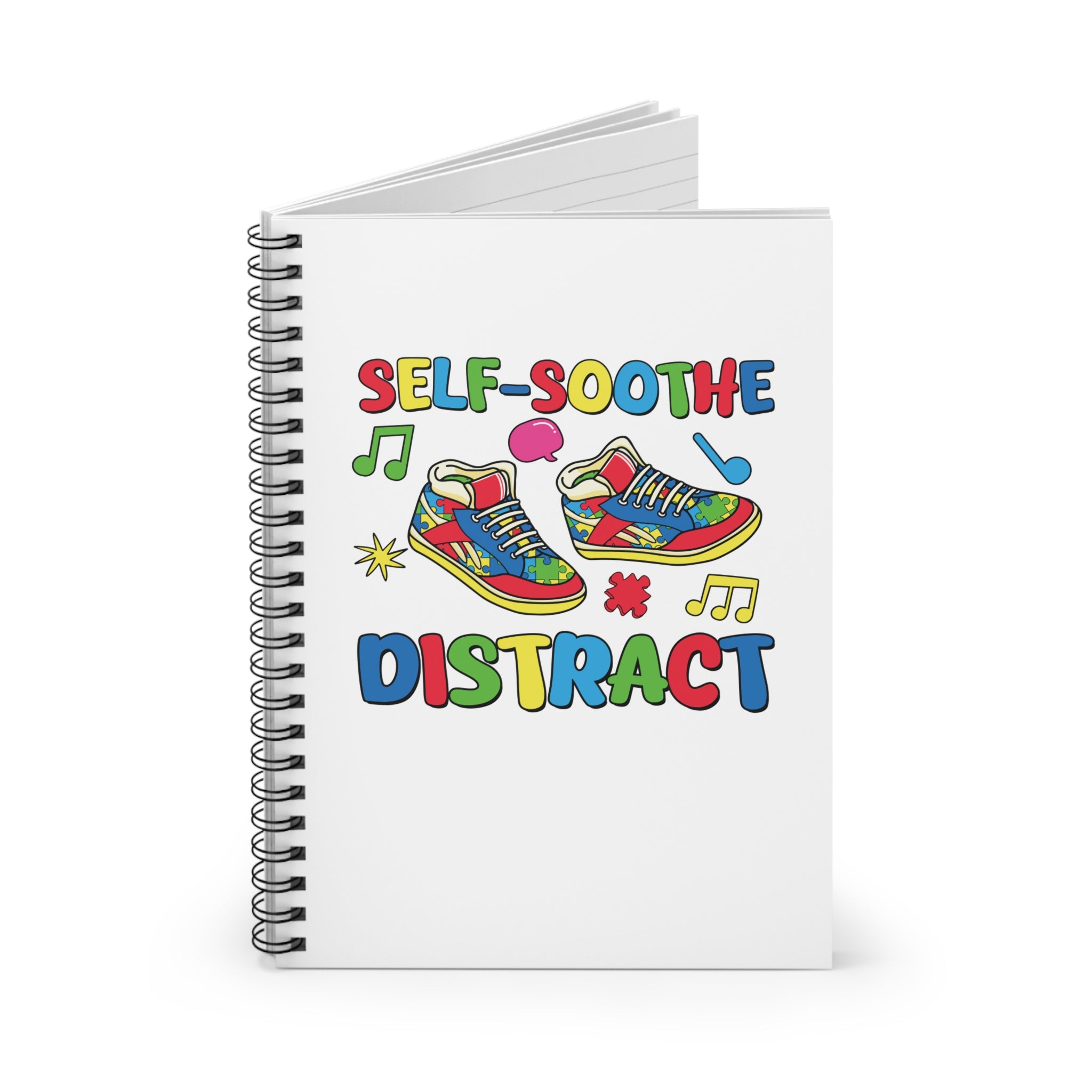 Distract Spiral Notebook - Ruled Line