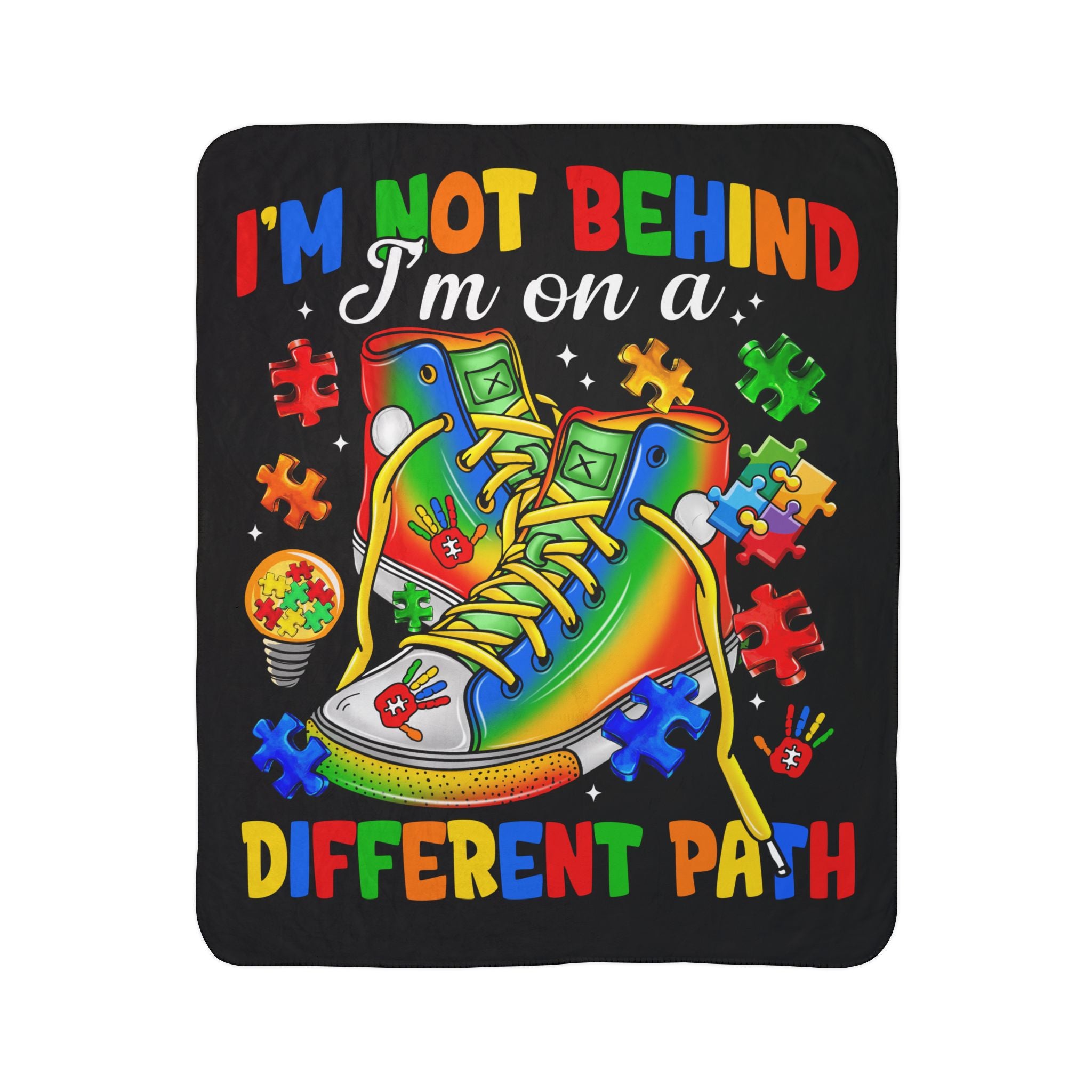 I'm Not Behind Fleece Sherpa Blanket