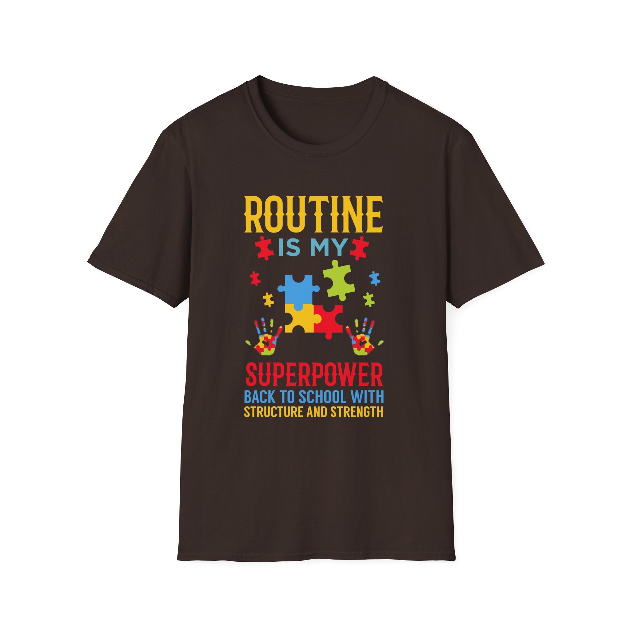 Routine is my Superpower Autism Awareness , Adult T-Shirt