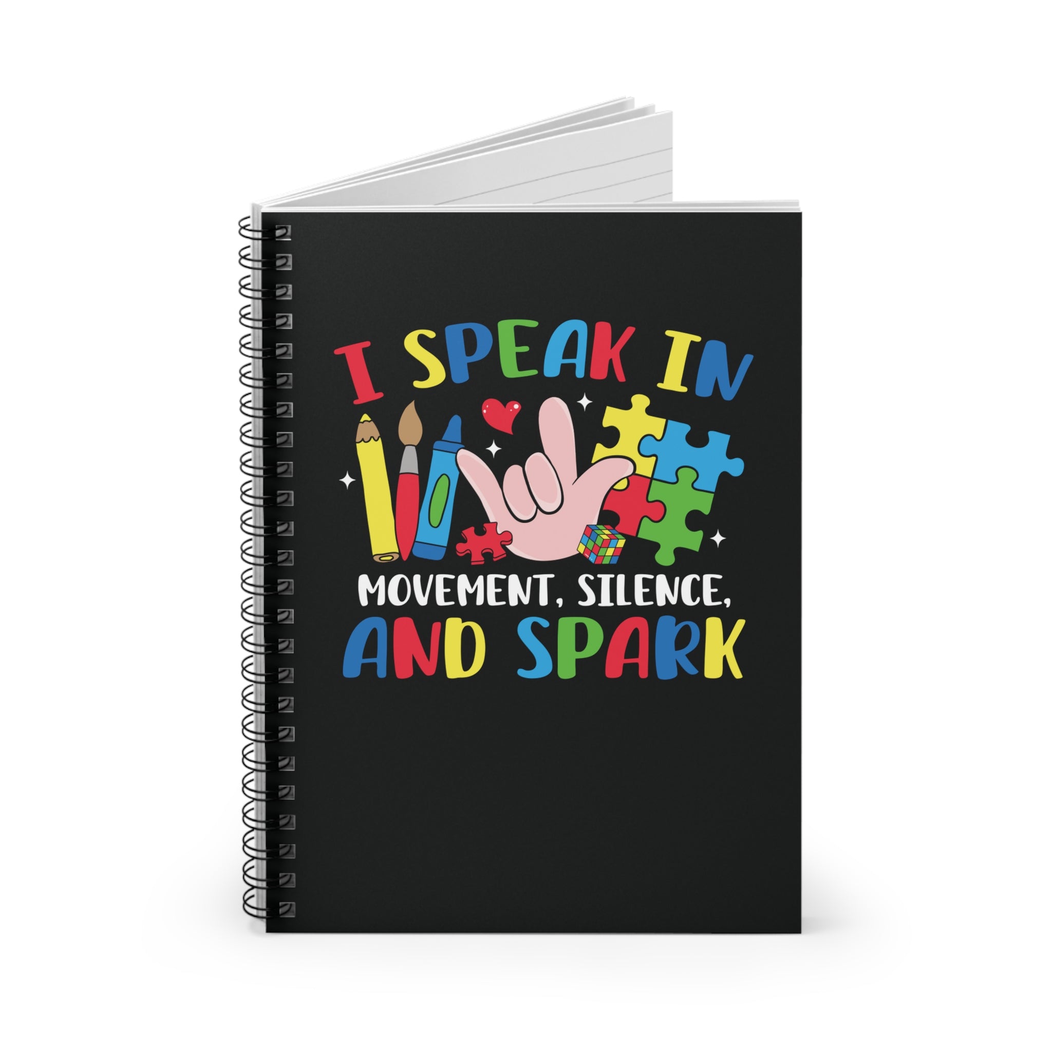 I Speak In Spiral Notebook - Ruled Line