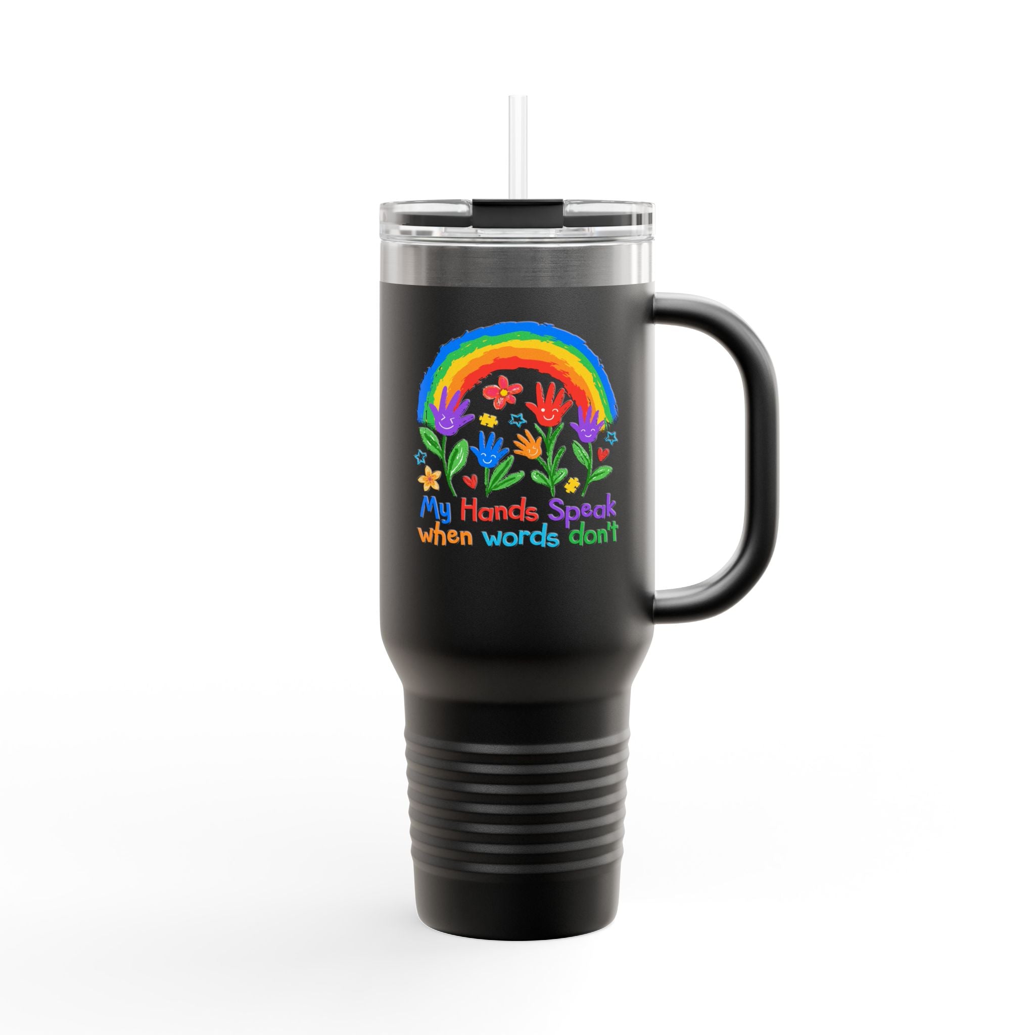 My Hand Speak Insulated Travel Mug, 40oz