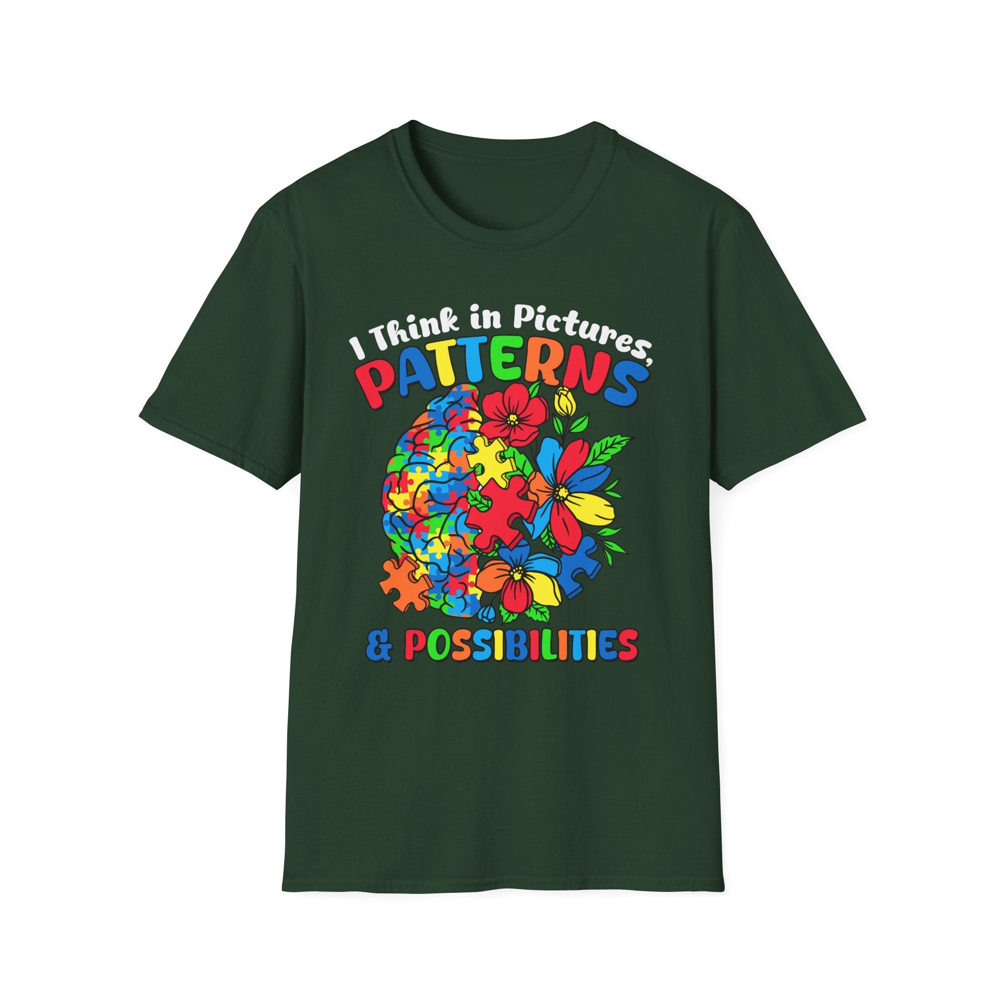 I Think In Pictures, Adult T-Shirt