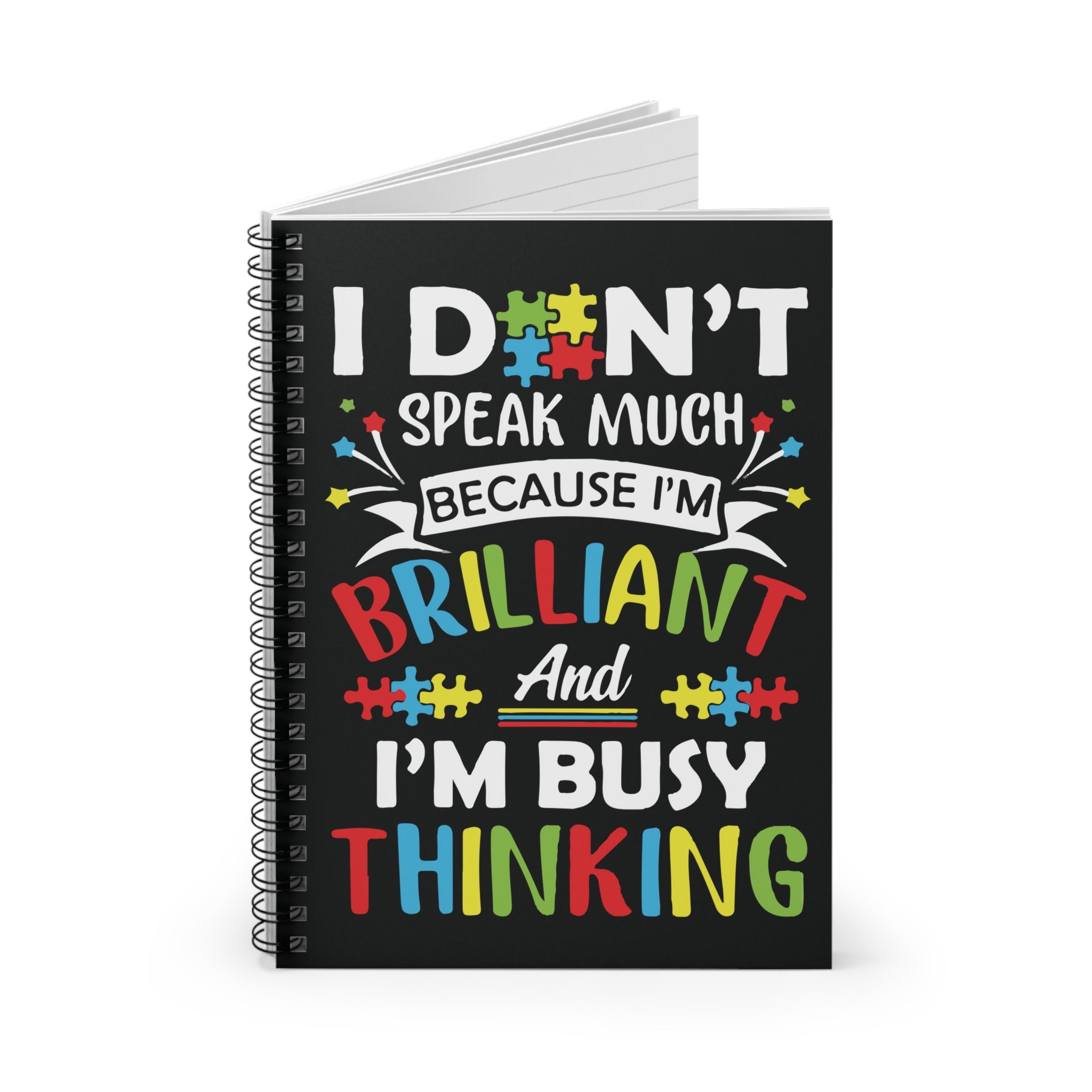 I Don't Speak Much, Spiral Notebook - Ruled Line