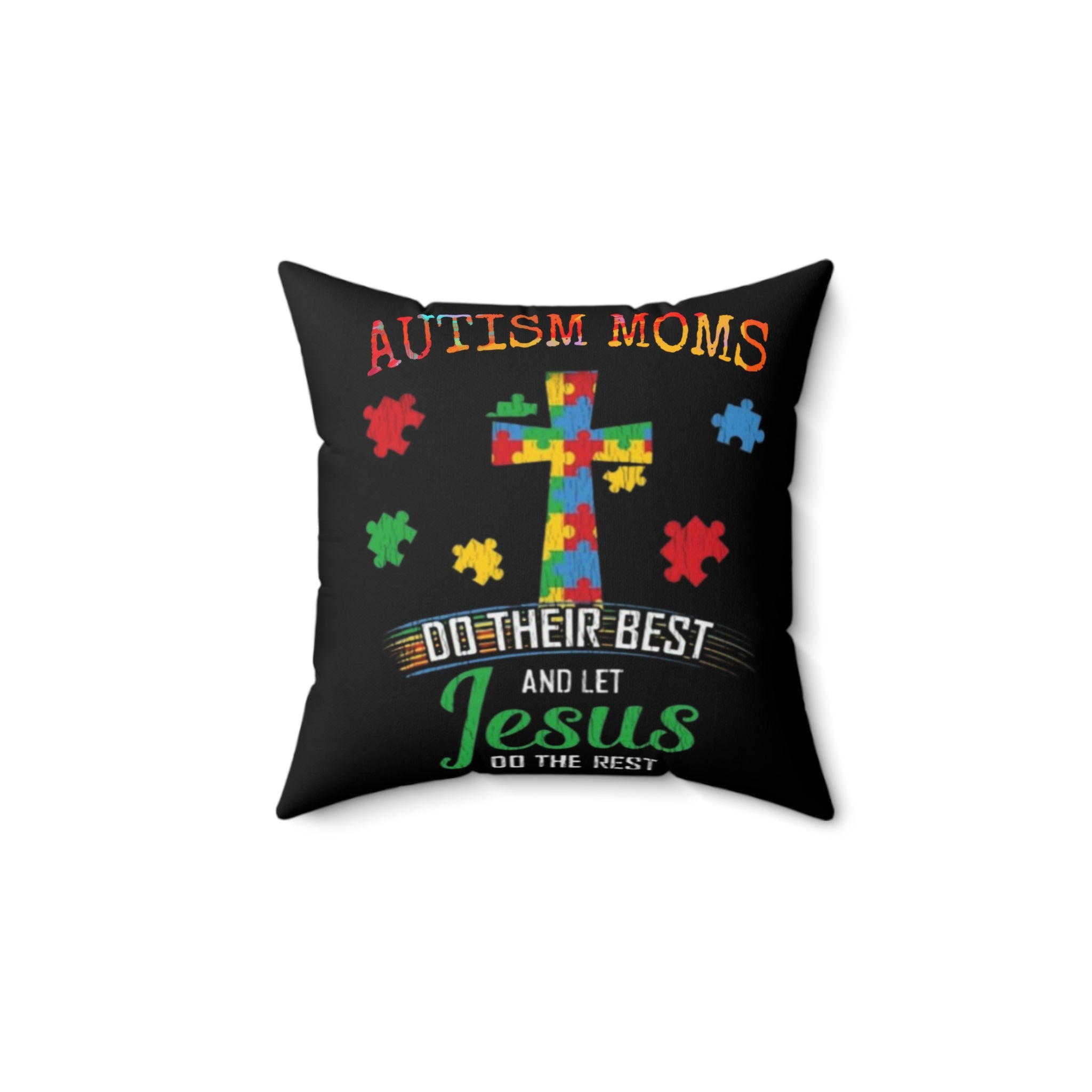 Autism Moms Nonverbal Austim Spun Polyester Square Pillow