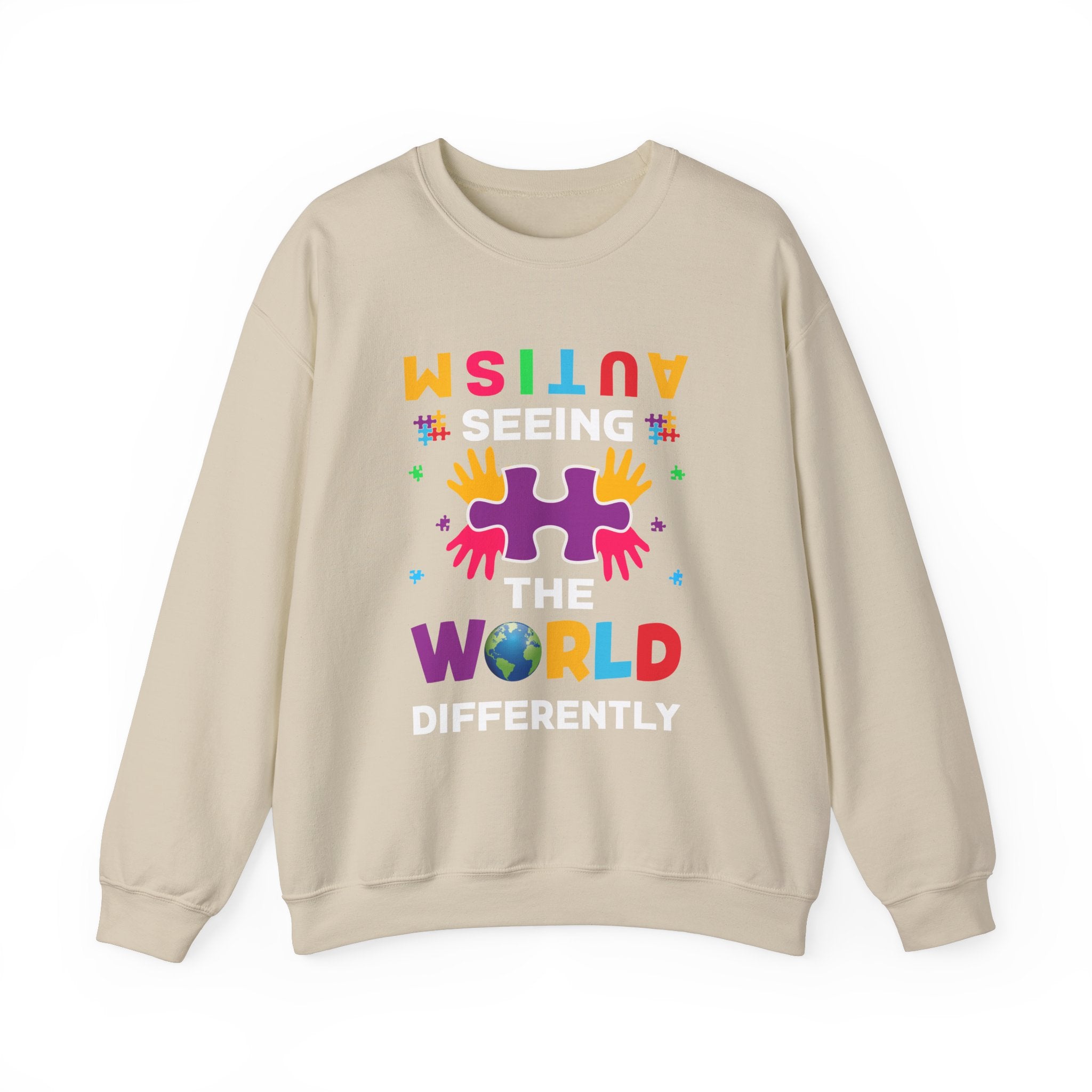 Seeing the World Differently, Autism Awareness Adult Sweatshirt