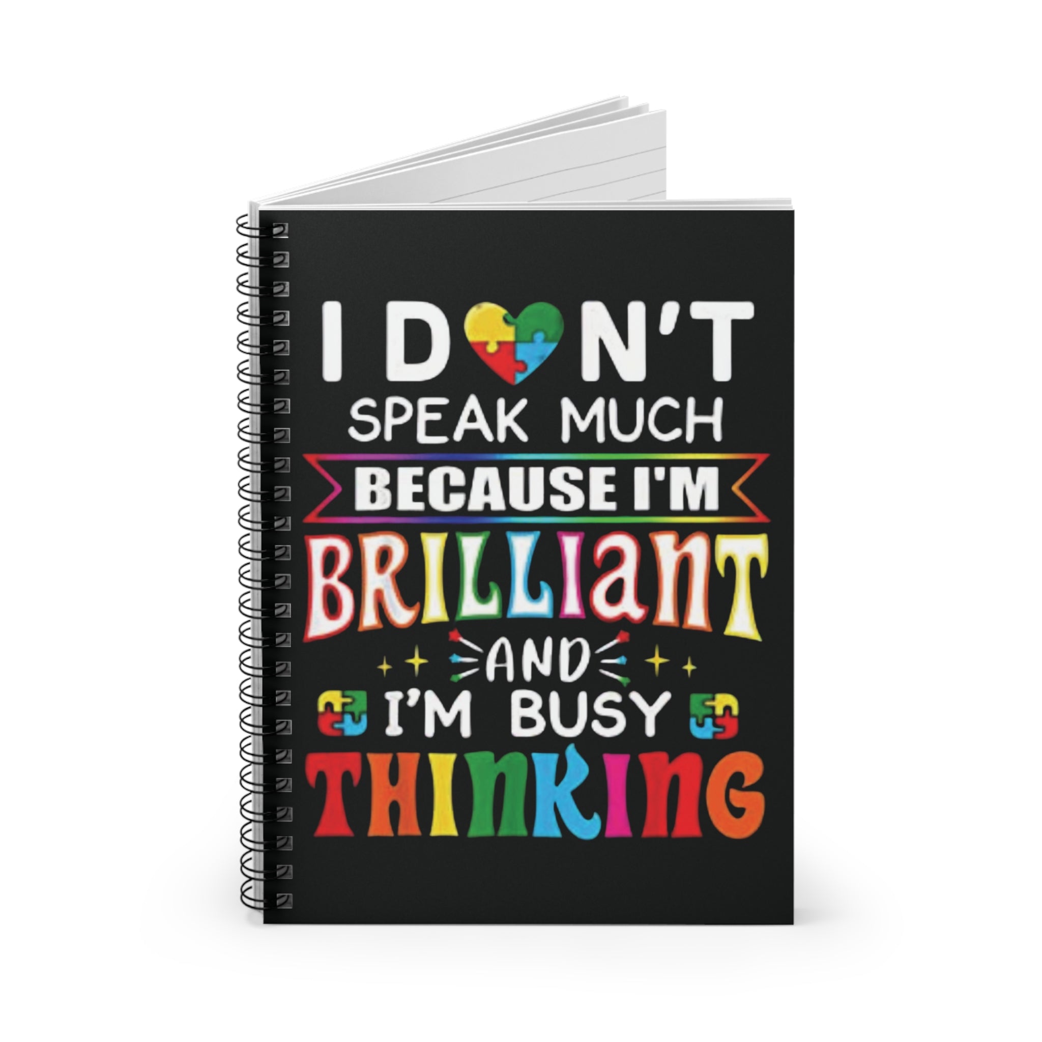 I Don't Speak Much, Spiral Notebook - Ruled Line