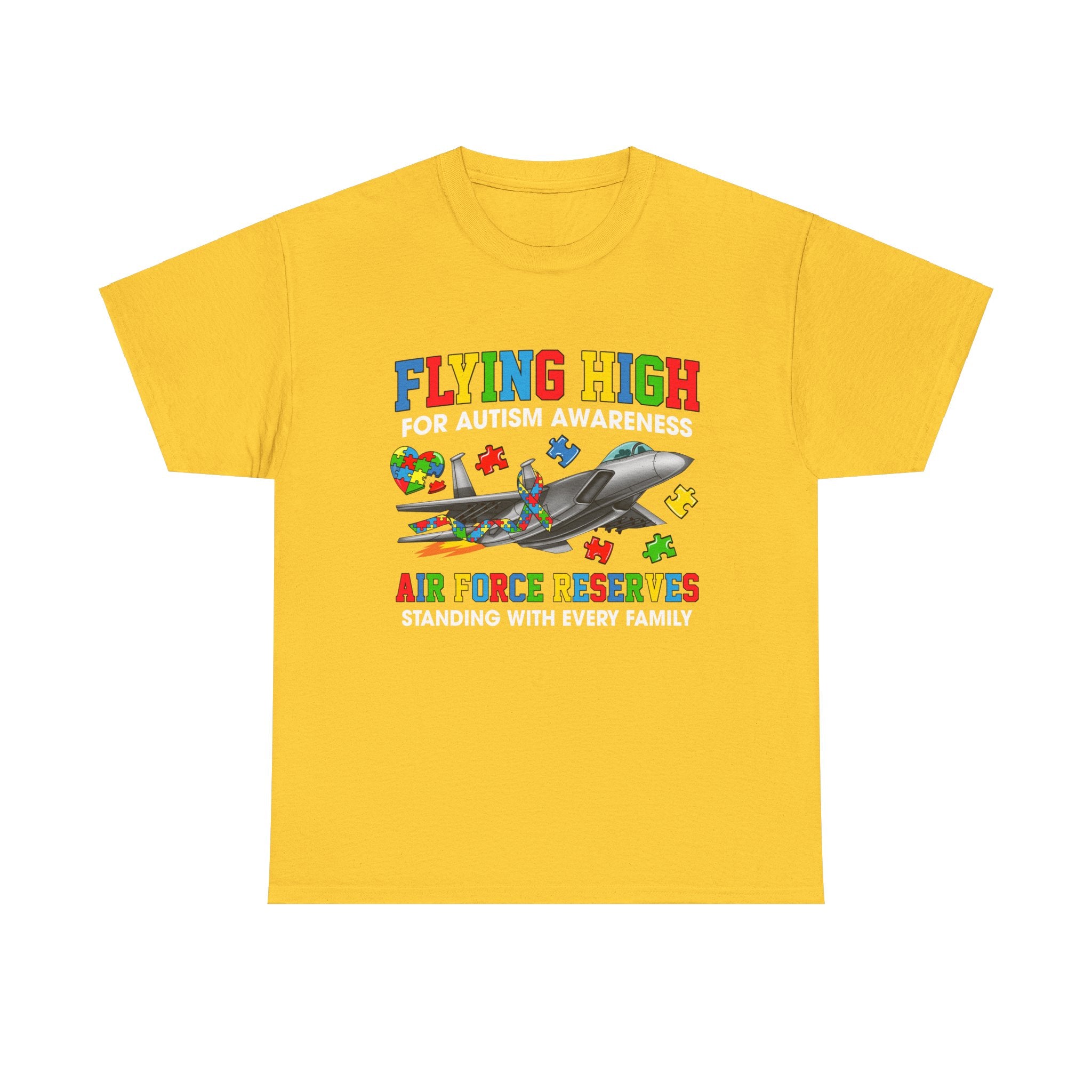 Flying High for Autism Awareness Adult T-Shirt | Airforce Reserves Support Tee