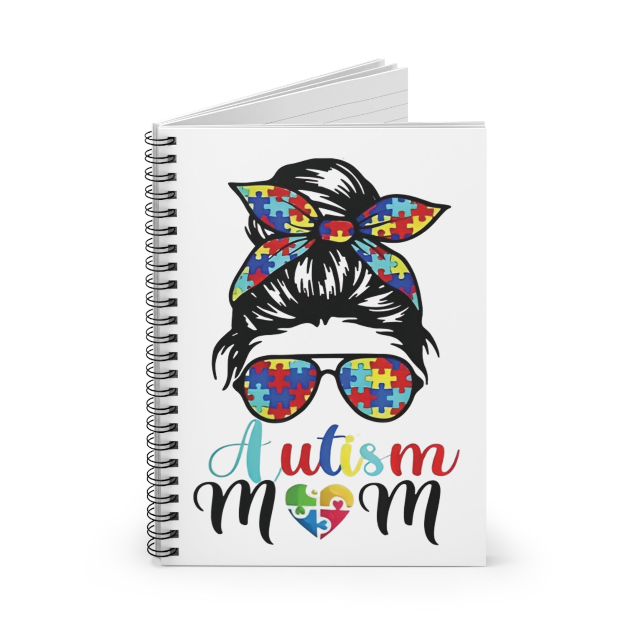Autism Mom, Spiral Notebook - Ruled Line