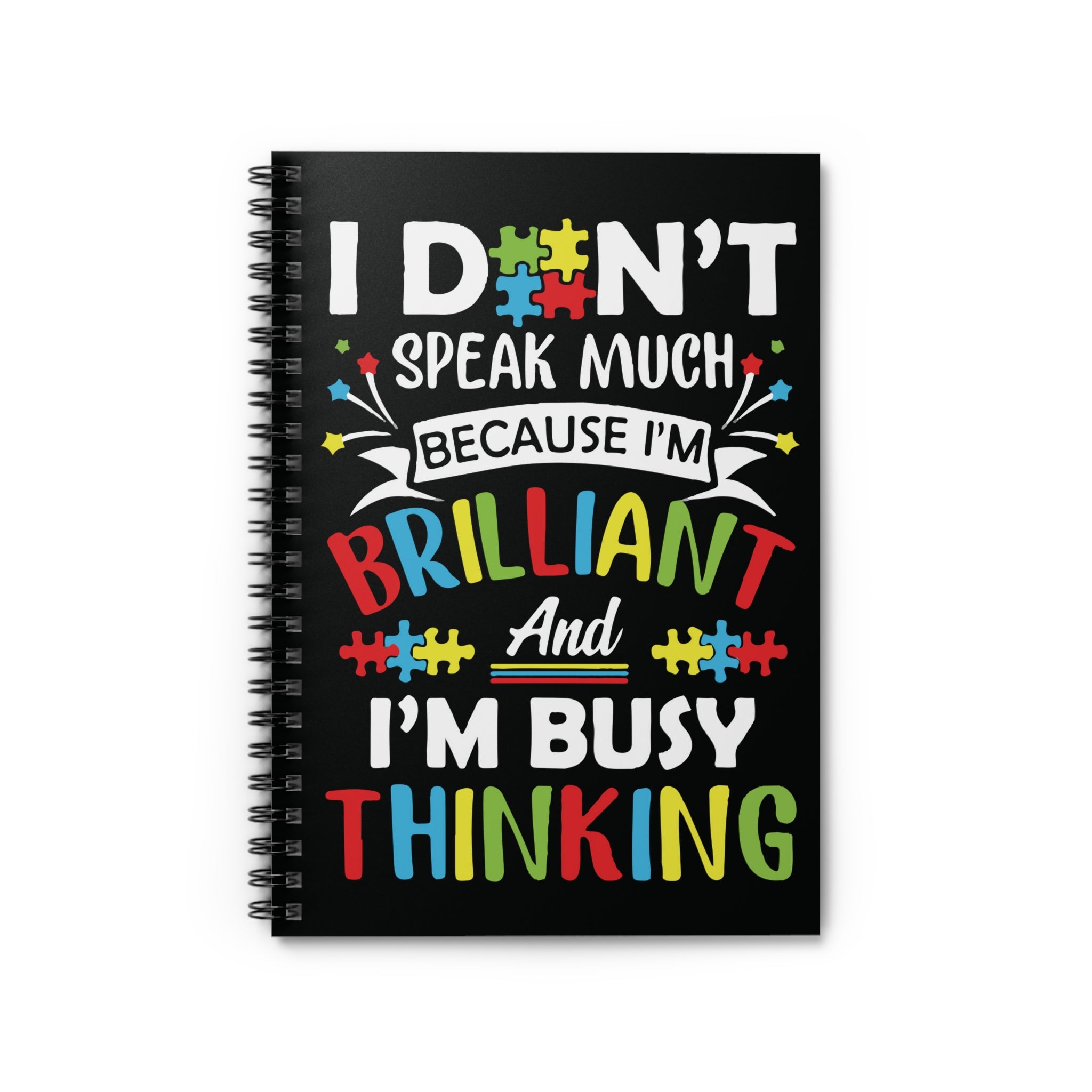 I Don't Speak Much, Spiral Notebook - Ruled Line