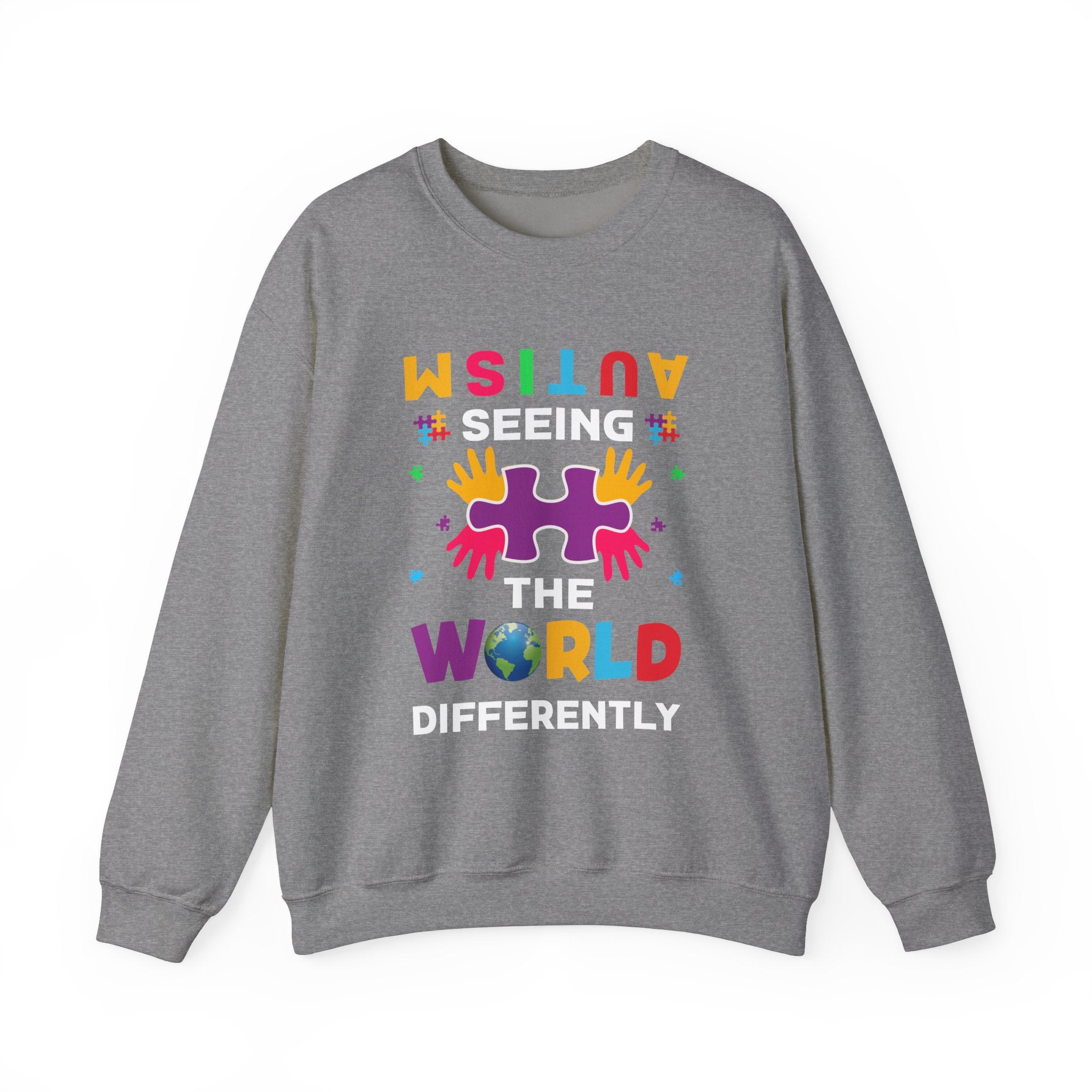 Seeing the World Differently, Autism Awareness Adult Sweatshirt