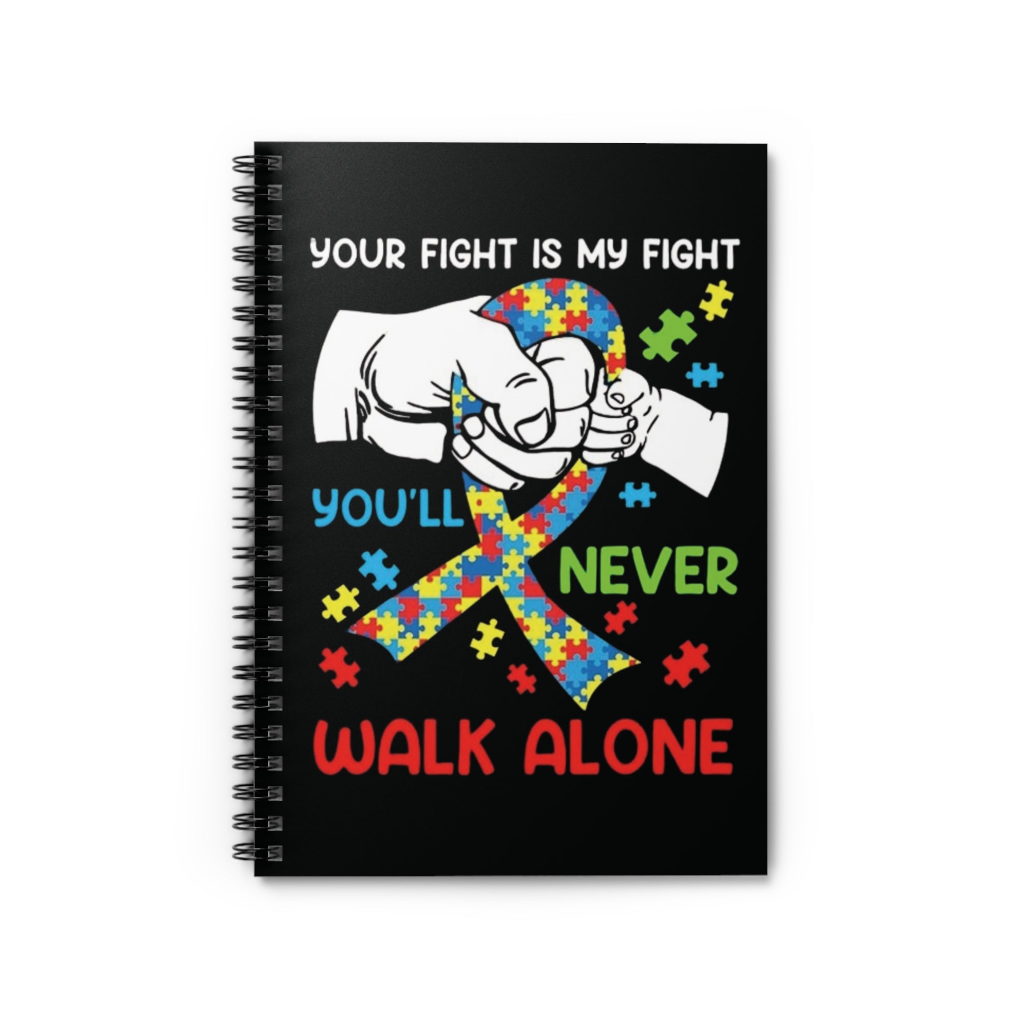 Your Fight Is My Fight, Spiral Notebook - Ruled Line