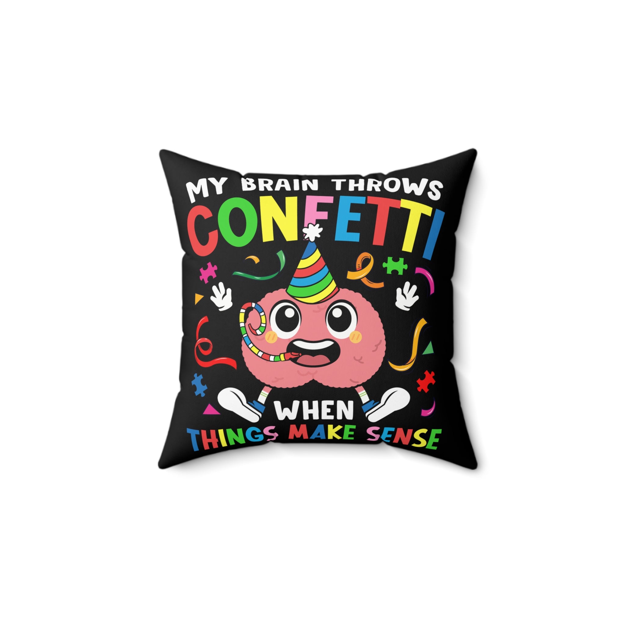 Things Makes Sense Austim Spun Polyester Square Pillow