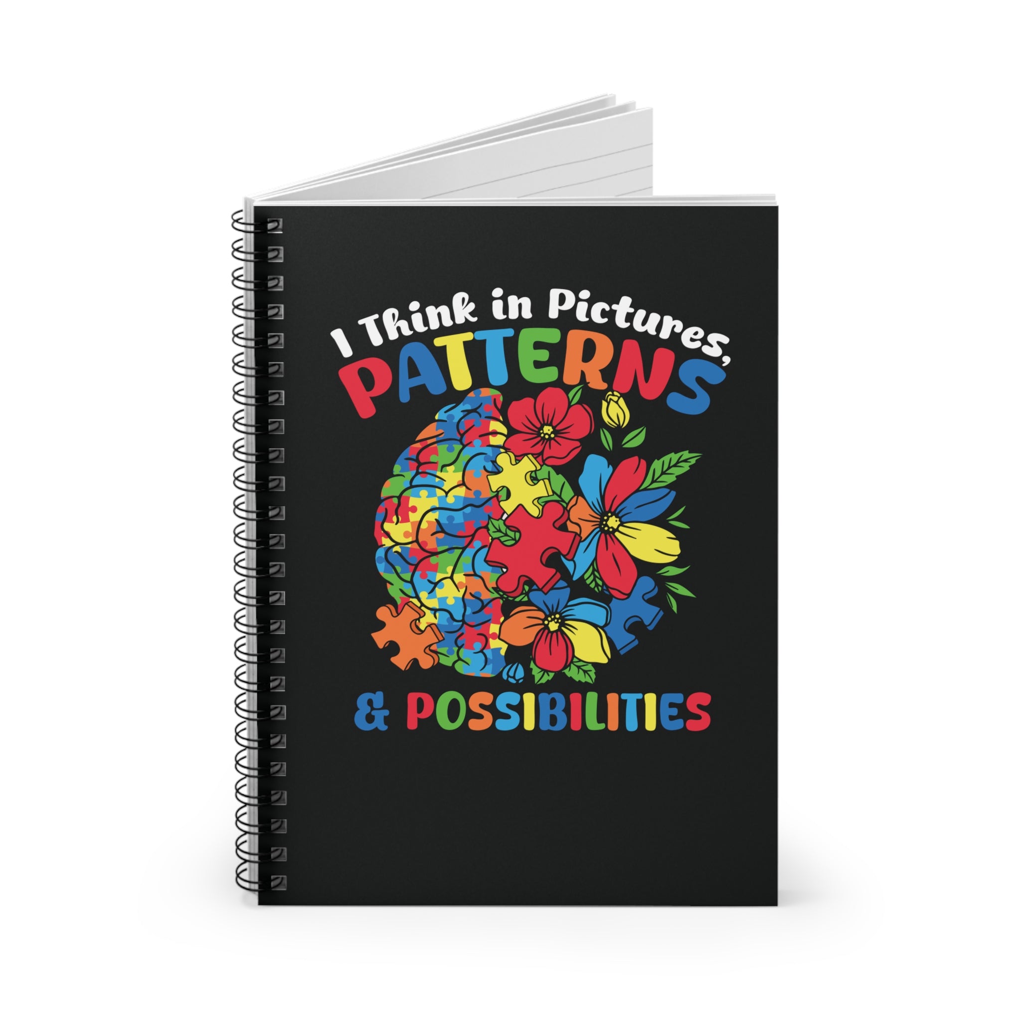 I Think In Pictures Spiral Notebook - Ruled Line