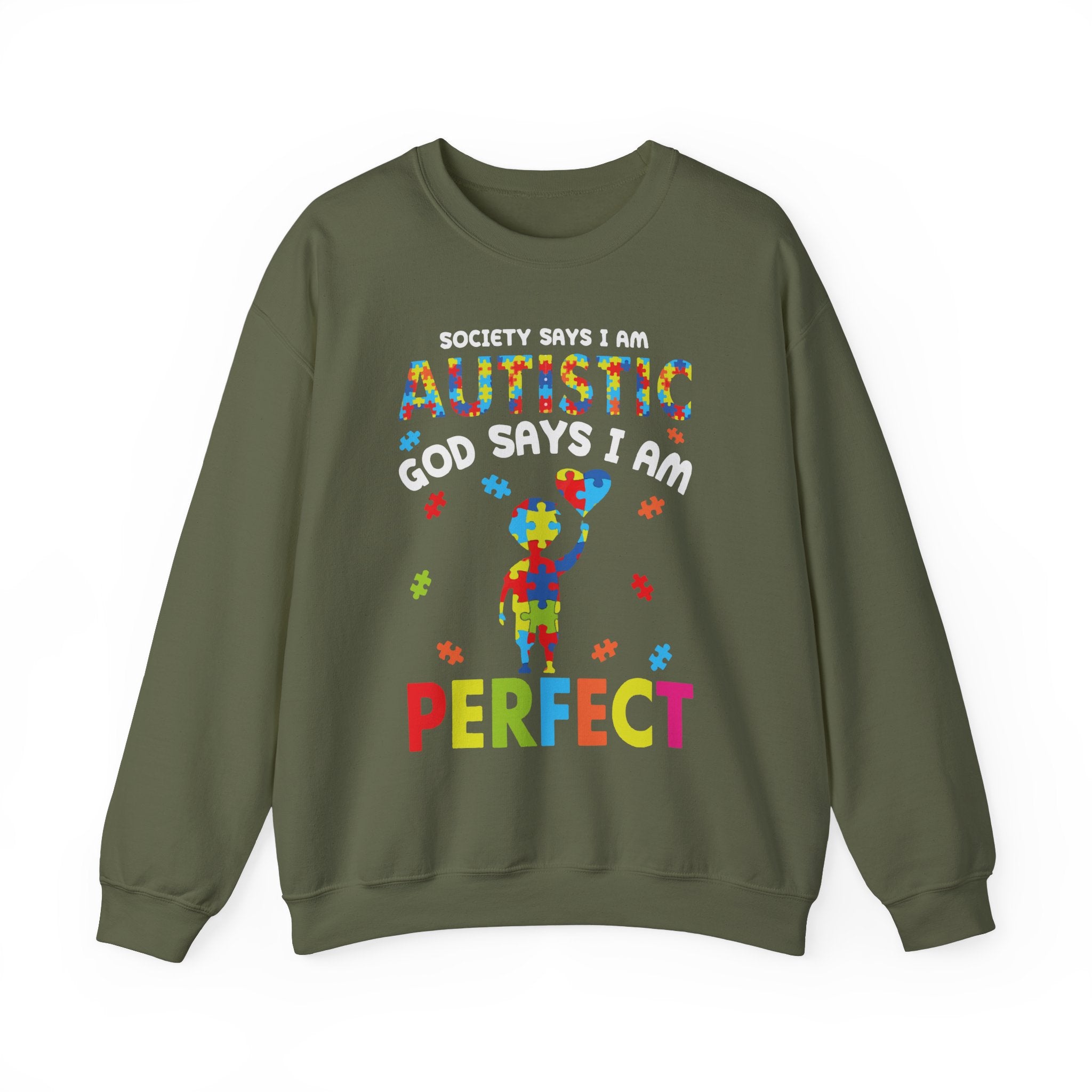 Society Say I Am Autistic, Autism Awareness Adult Sweatshirt