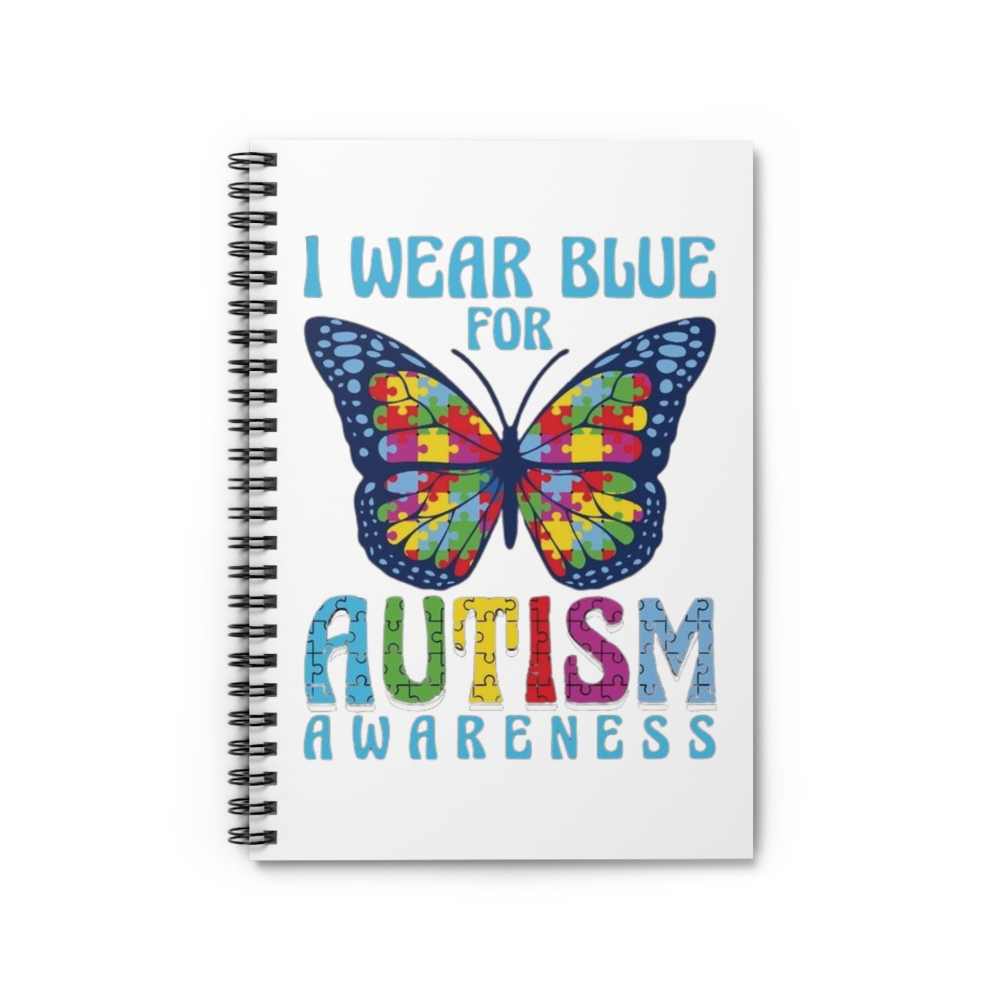 I Wear Blue, Spiral Notebook - Ruled Line