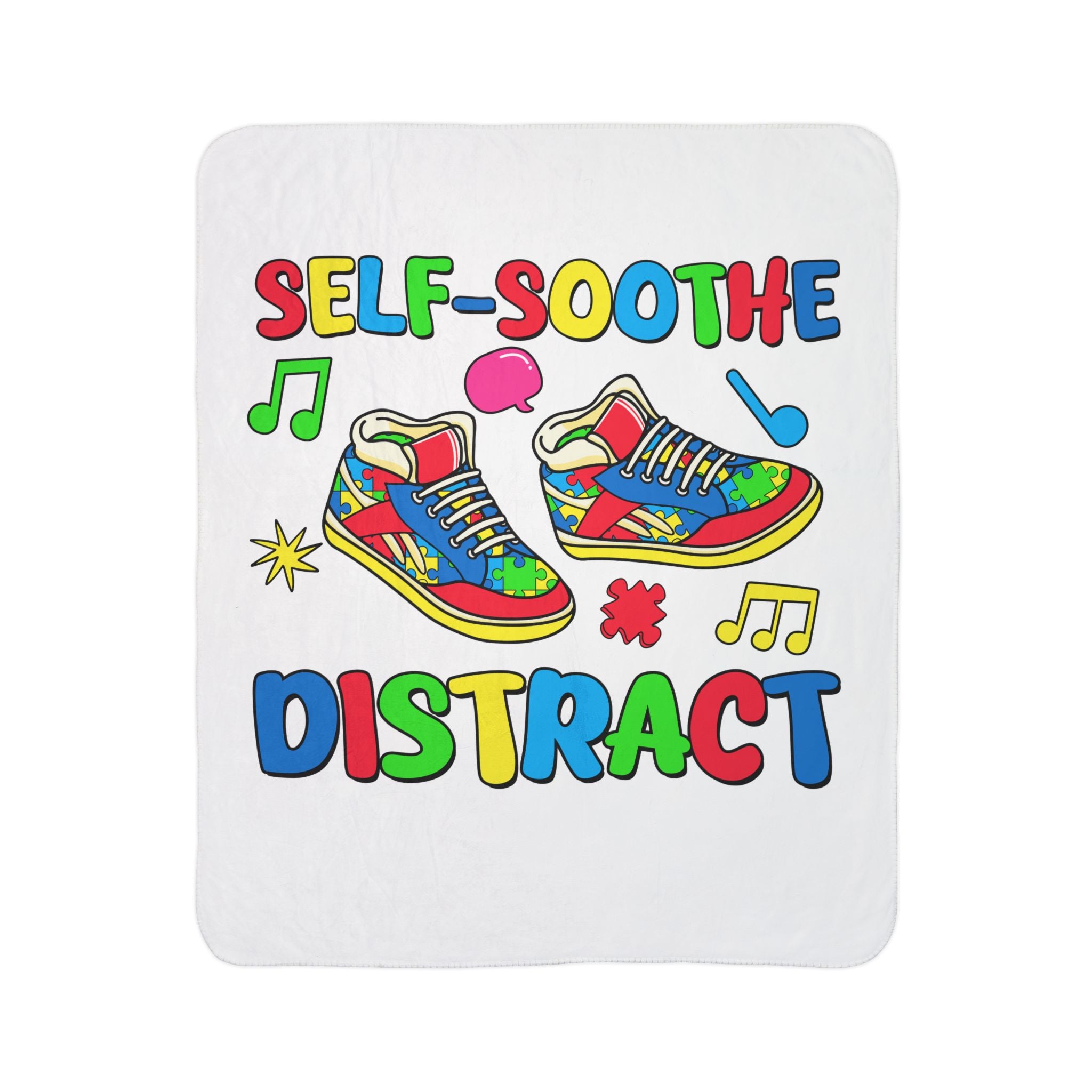 Distract Fleece Sherpa Blanket