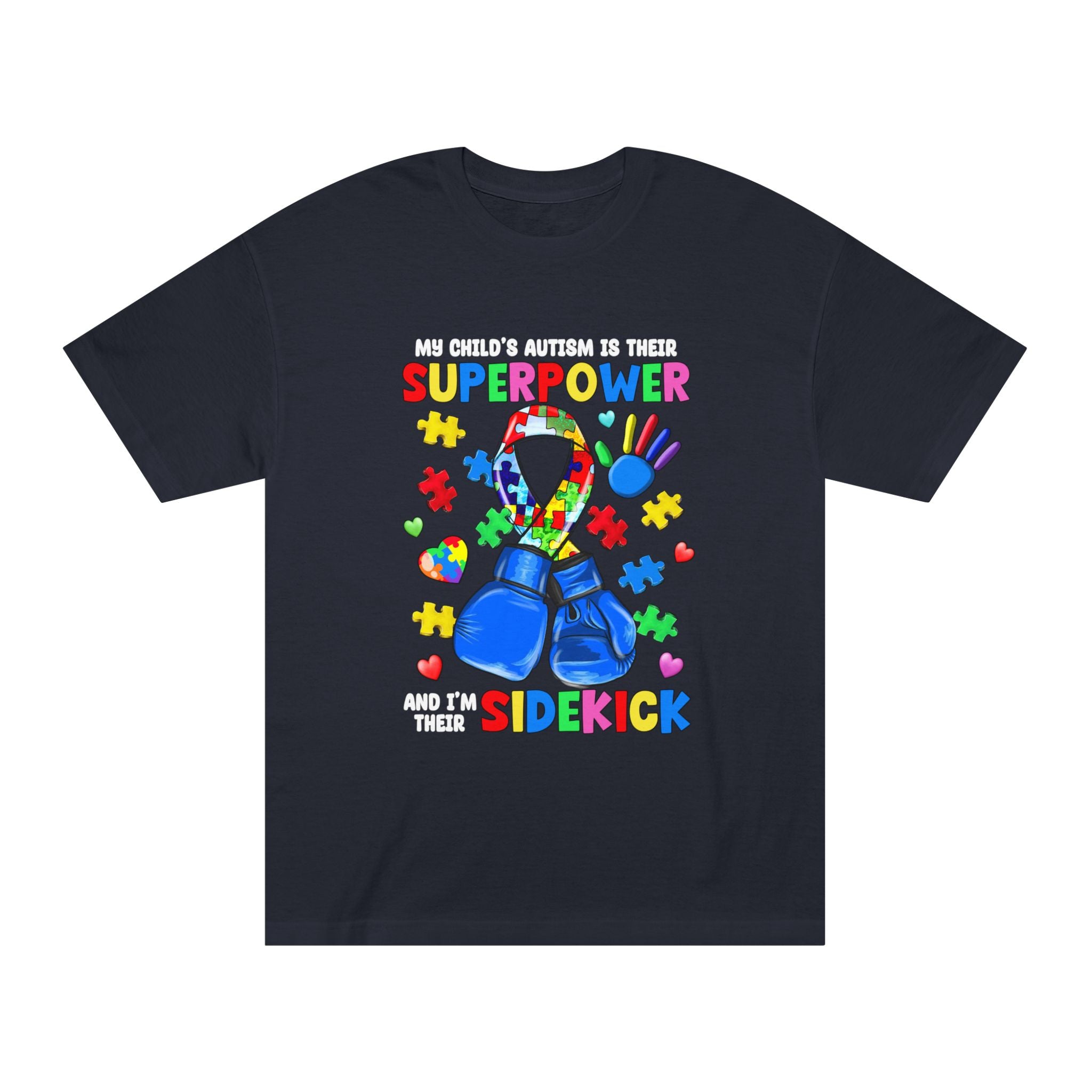 My Child’s Superpower Is Their Autism, and I’m Their Sidekick, Autism Support T-Shirt for Adults