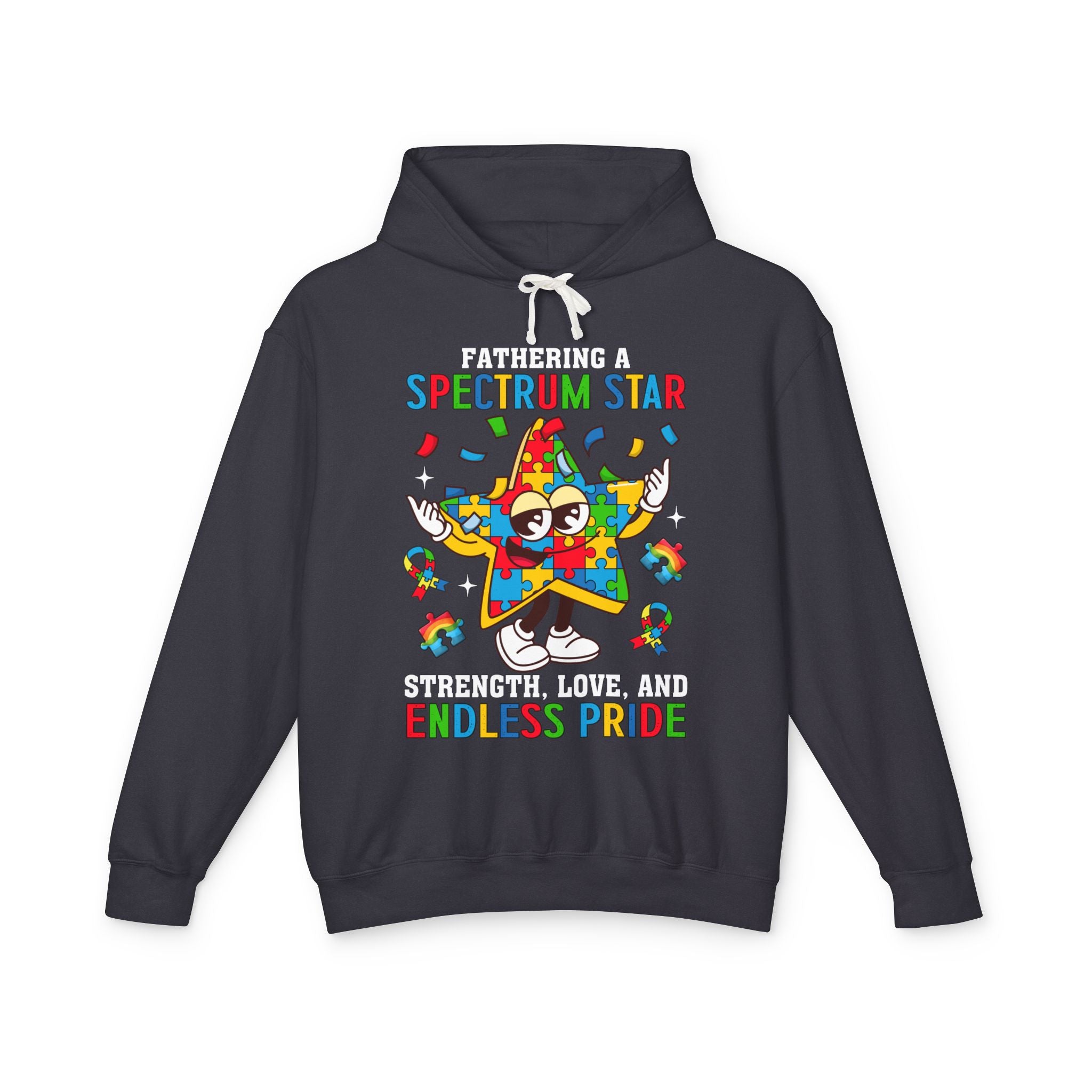 Fathering A Spectrum Star, Autism Awareness Adult Hoodie