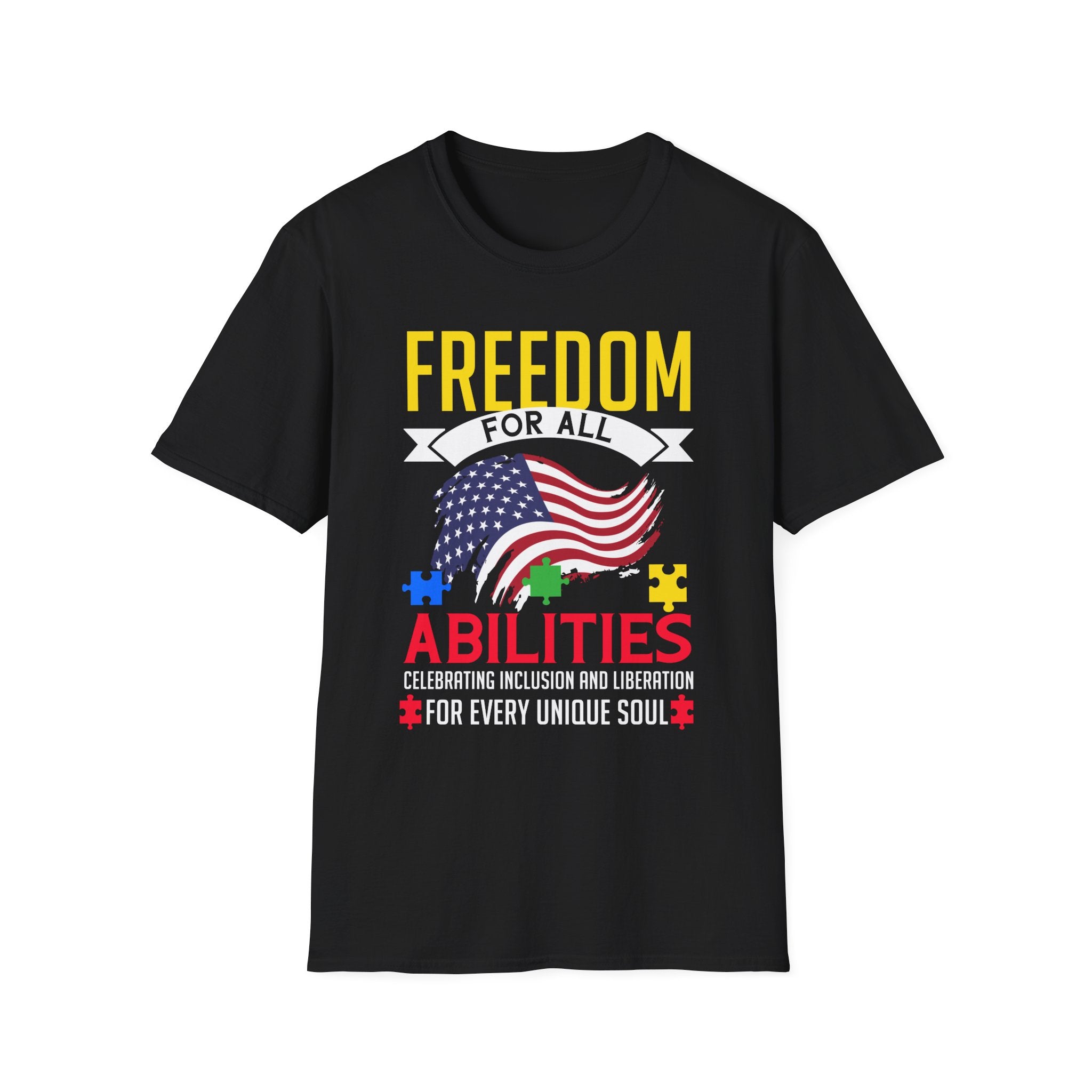 Freedom for all Autism Awareness , Adult T-Shirt