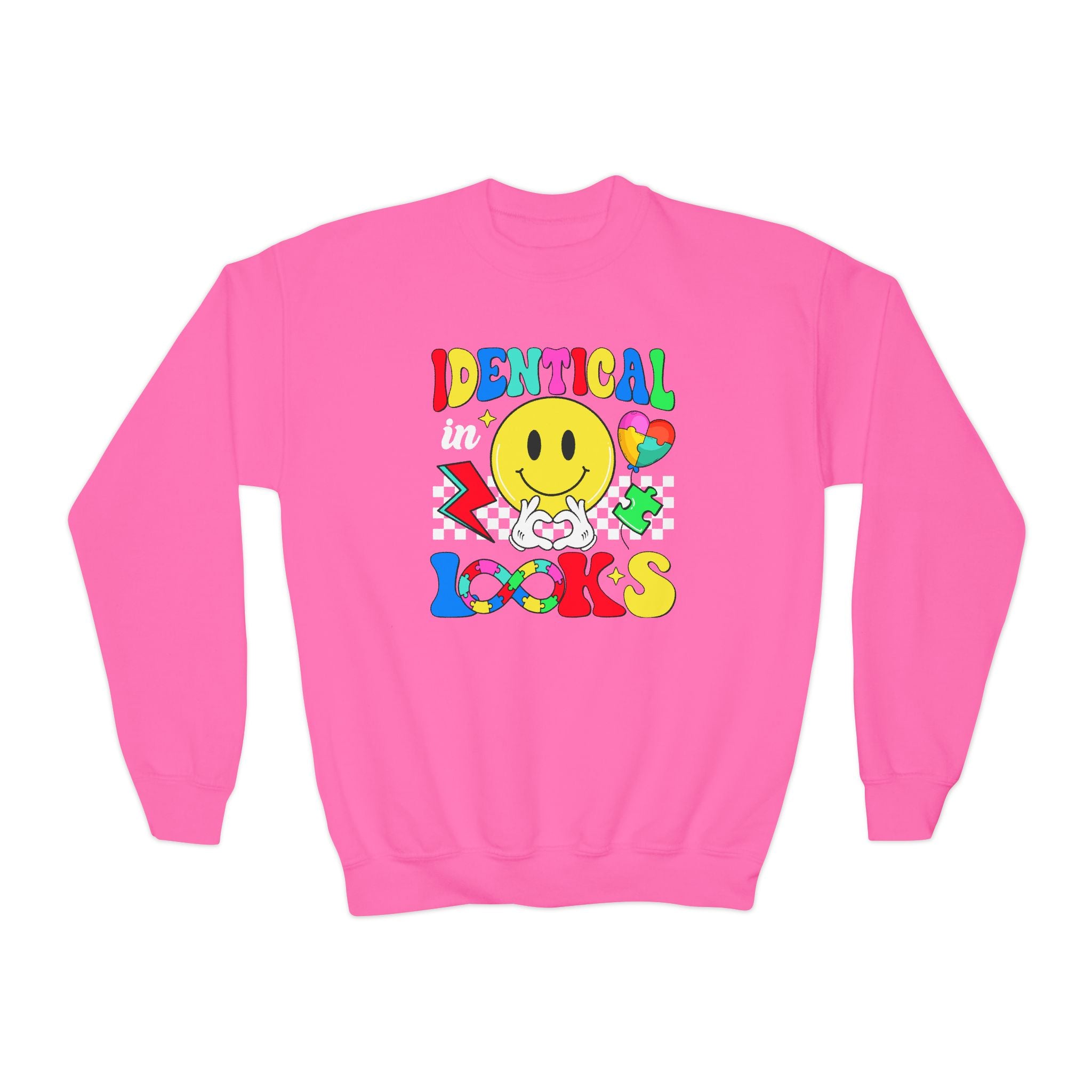 Identical in Looks, Youth Crewneck Sweatshirt