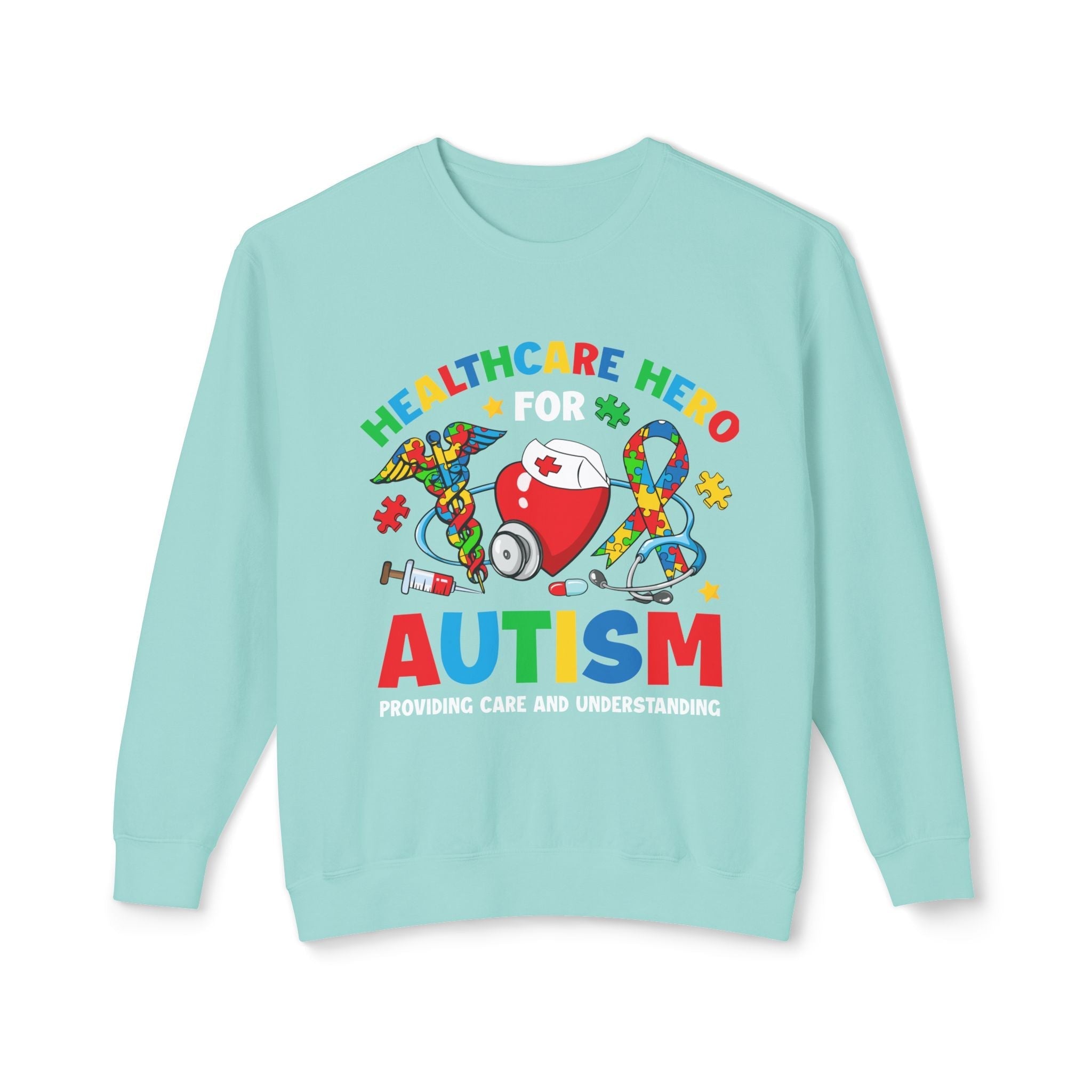 "Healthcare Hero Autism Awareness Sweatshirt – 'Healthcare