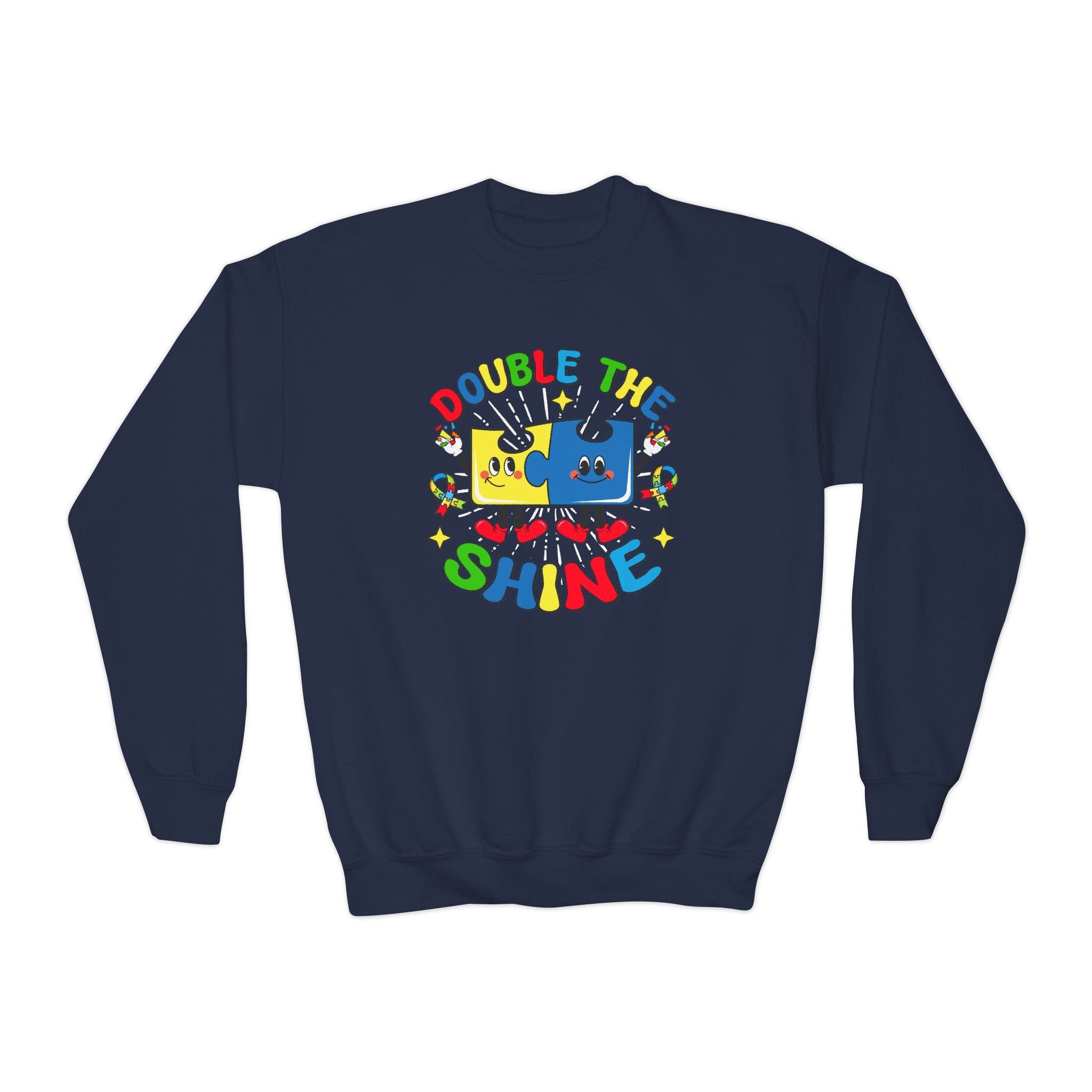 Double The Shine, Youth Crewneck Sweatshirt